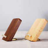 Solid Wood Mobile Phone Stand – Compatible with Apple Devices, Lazy Bedside Tablet & Phone Holder