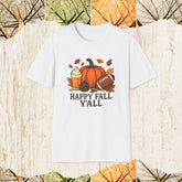 Happy Fall Y’all Cozy Autumn Shirt, Pumpkin Spice Tee, Thanksgiving & Fall Season Apparel