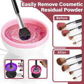 All-in-One Electric Makeup Brush Cleaner - No-Assembly, Travel-Friendly, Deep Clean Solution
