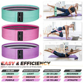 Hip Resistance Band for Squats & Yoga – Latex & Polyester Tension Ring for Home Workout & Muscle Toning