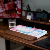 Black Walnut Wooden Wrist Rest - Solid Wrist Support for Mechanical Keyboards & Mouse Trays