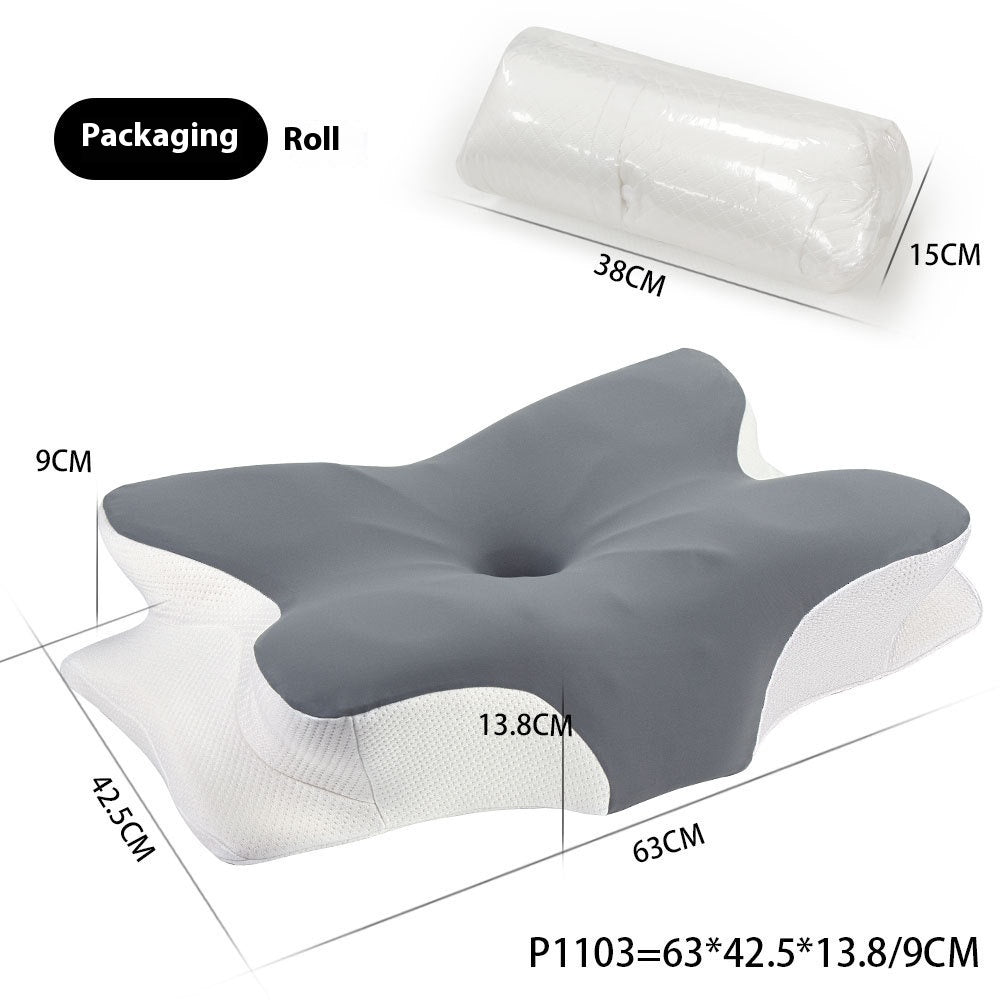 Contour Memory Foam Cervical Pillow – Orthopedic Neck Support for Side, Back & Stomach Sleepers with Washable Pillowcase