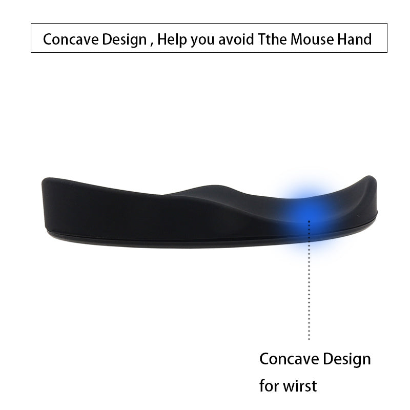 Gliding Silicone Mouse Wrist Rest - Left & Right-Hand Ergonomic Wrist Support Pad for Pain-Free Typing & Gaming