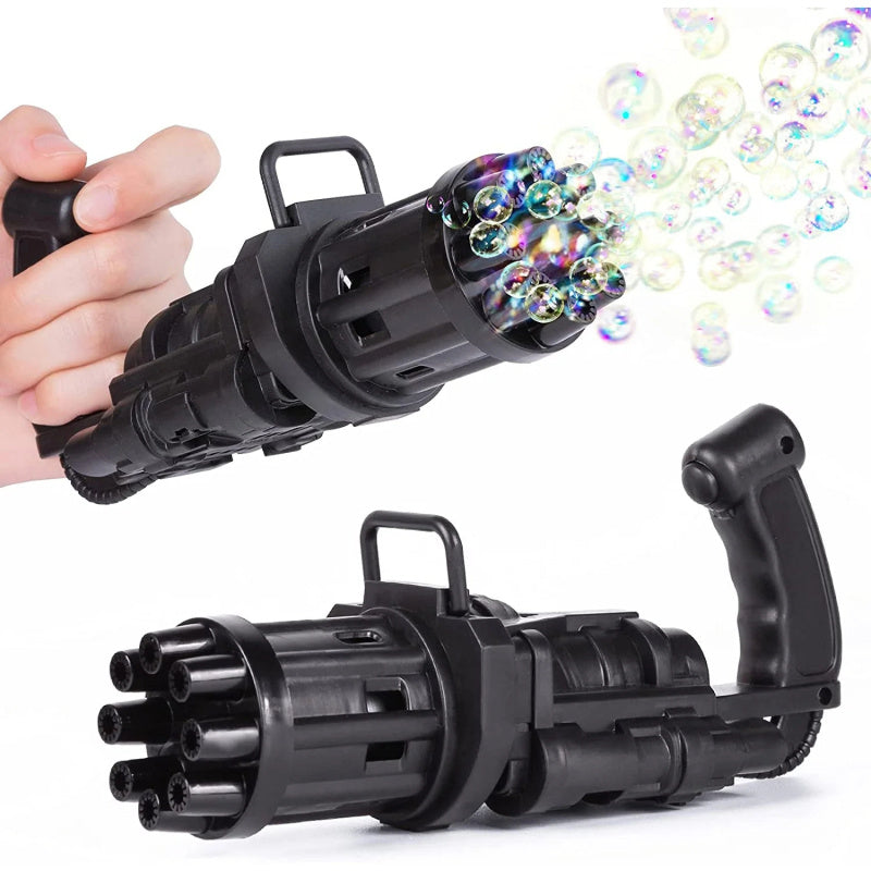 Kids Water Gun Bubble Maker - Cute Gum Ball Machine Shaped Bath Toy with Bubble Blowing