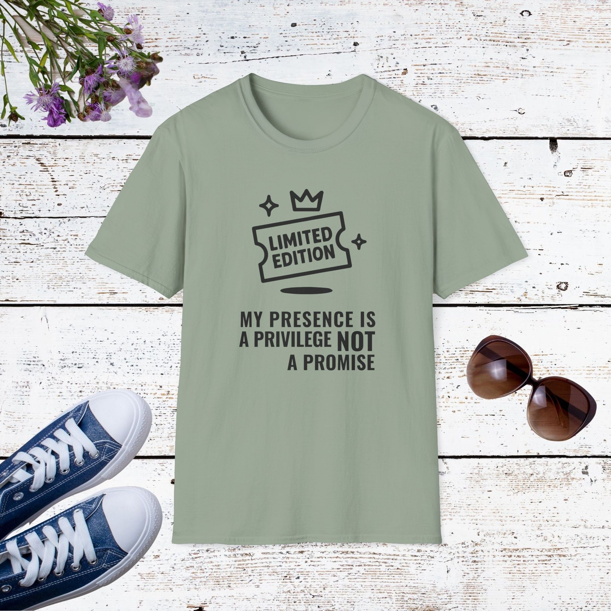Limited Edition My Presence Is a Privilege Not a Promise Shirt, Statement Introvert Tee, Bold Confidence Gift