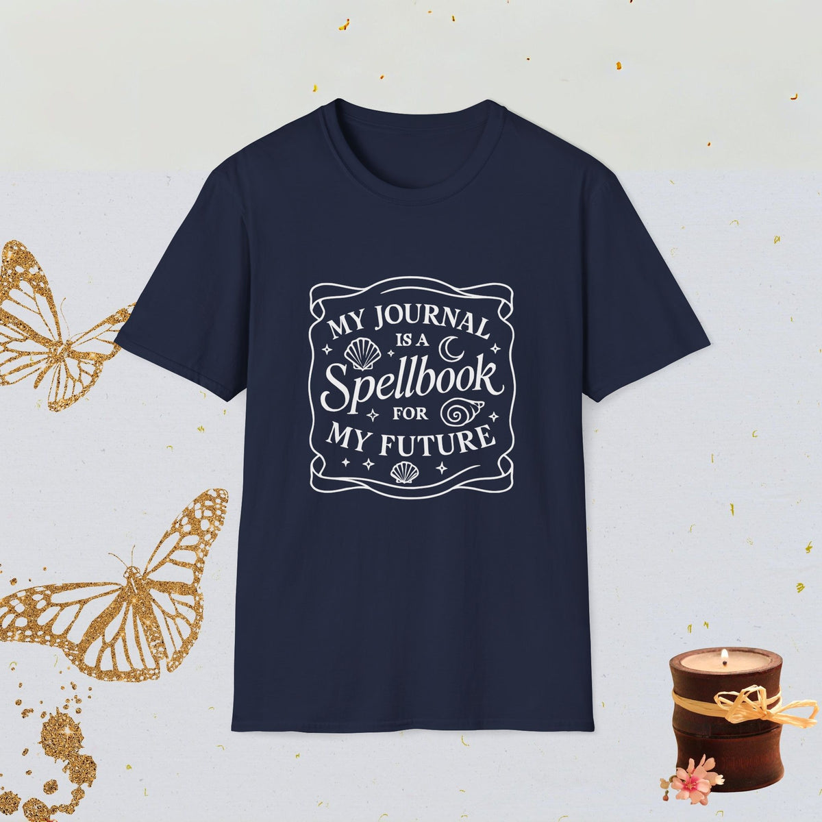 My Journal Is a Spellbook for My Future Manifestation Shirt, Spiritual Aesthetic Tee, Cosmic Mindset Apparel