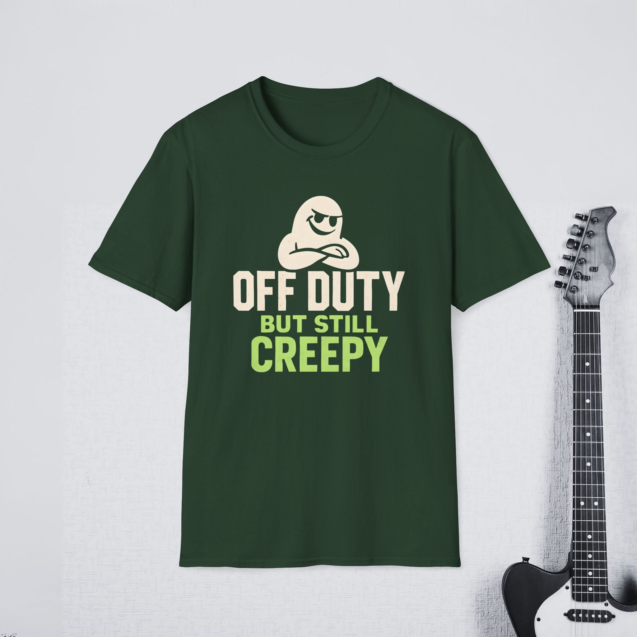 Off Duty But Still Creepy Funny Gothic Shirt, Spooky Humor Tee, Halloween Vibes Apparel