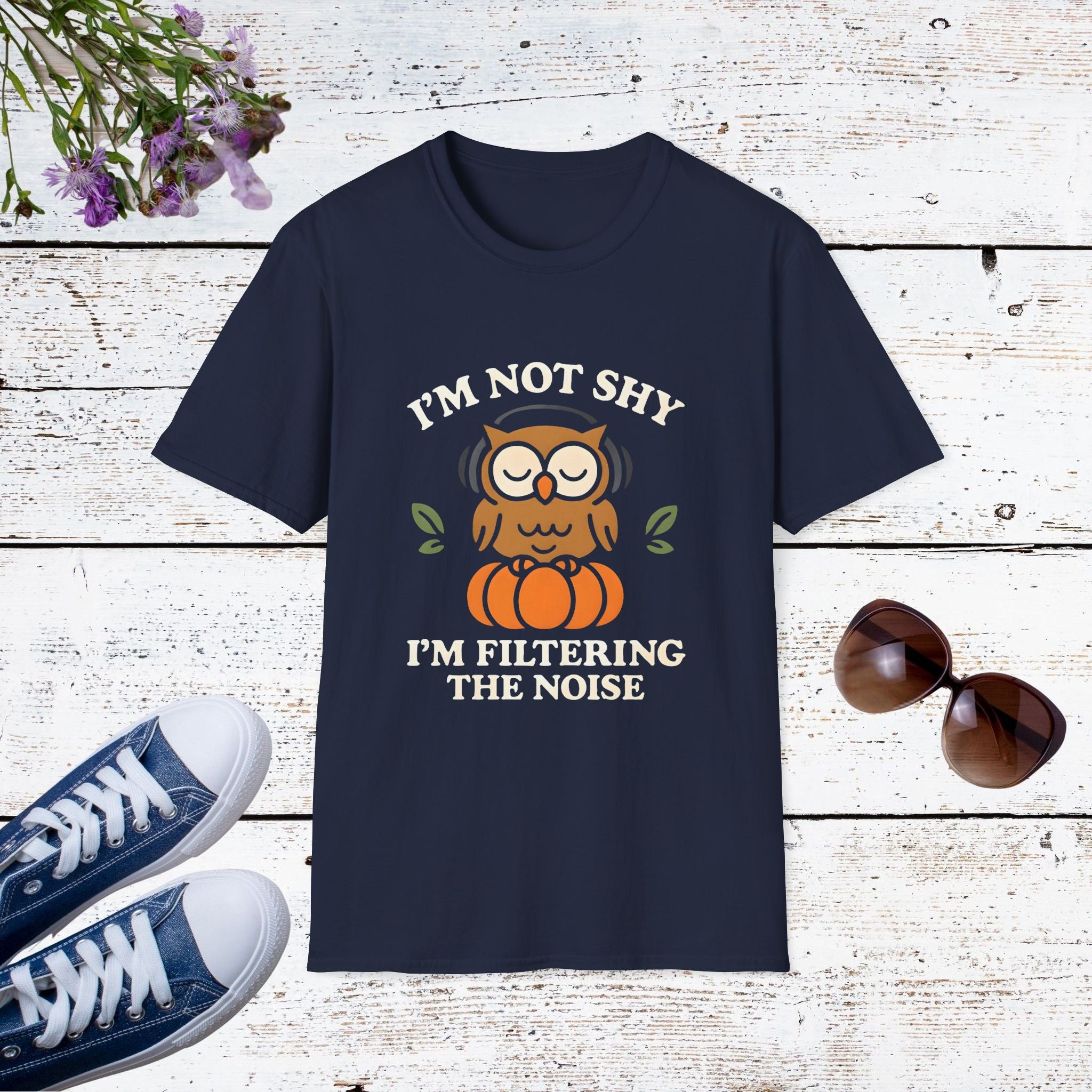 I’m Not Shy I’m Filtering the Noise Funny Introvert Shirt, Social Battery Tee, Quiet Confidence Apparel