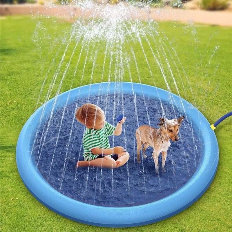 Backyard Water Play Mat - Summer Splash Pad for Kids & Pets with Anti-Slip Surface