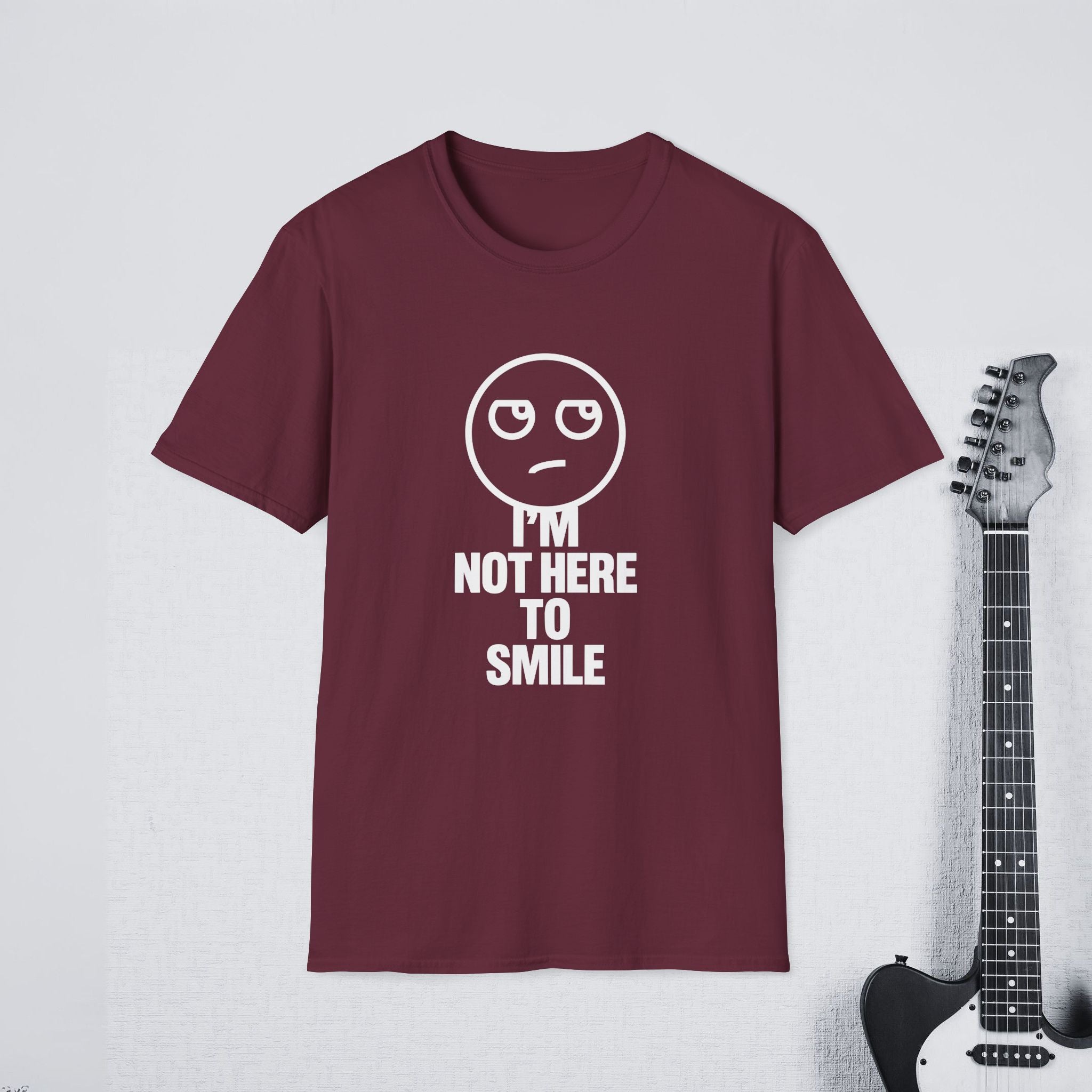 I’m Not Here to Smile Funny Introvert Shirt, Savage Streetwear Tee, Sarcastic Mood Apparel