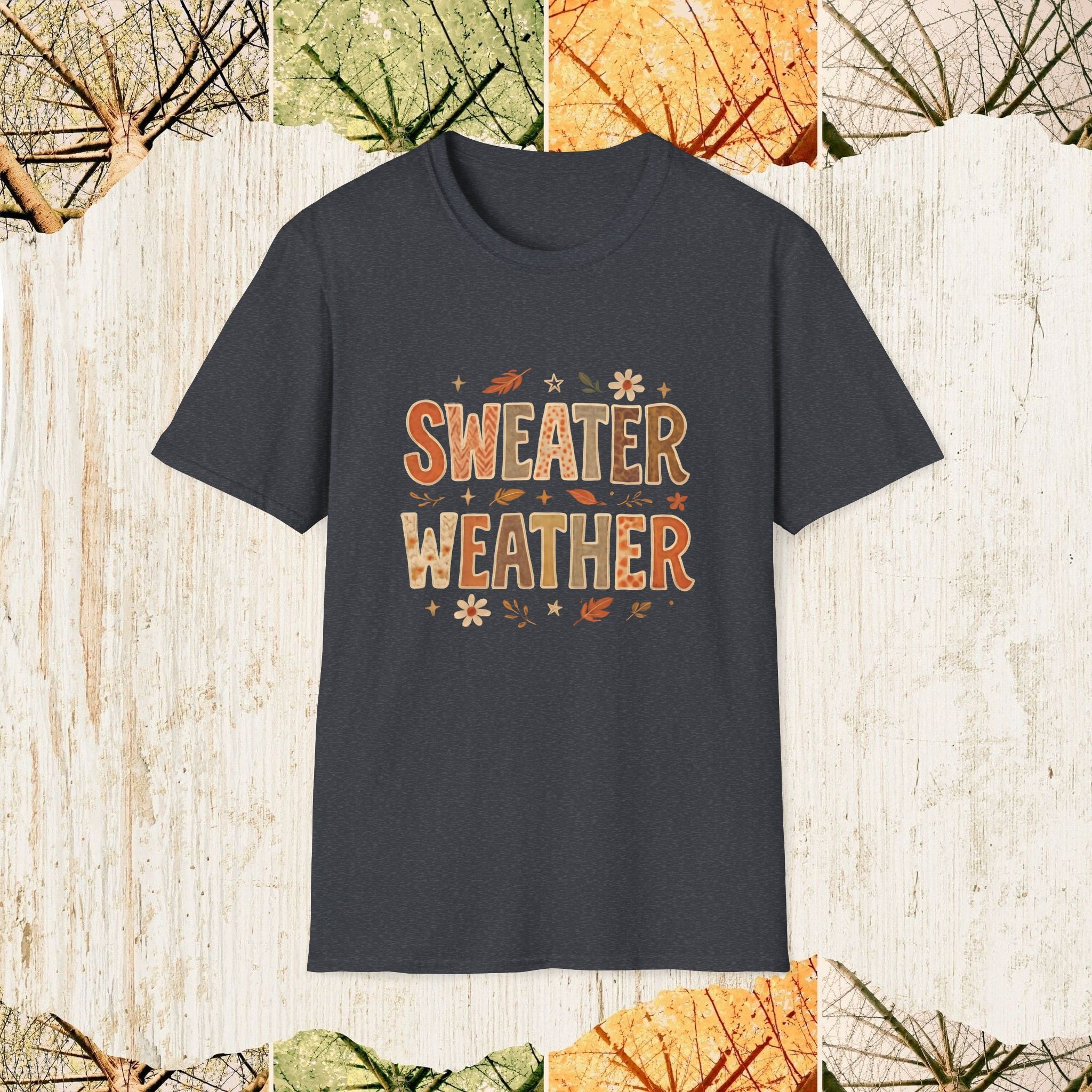 Sweater Weather Cozy Fall Shirt, Autumn Aesthetic Tee