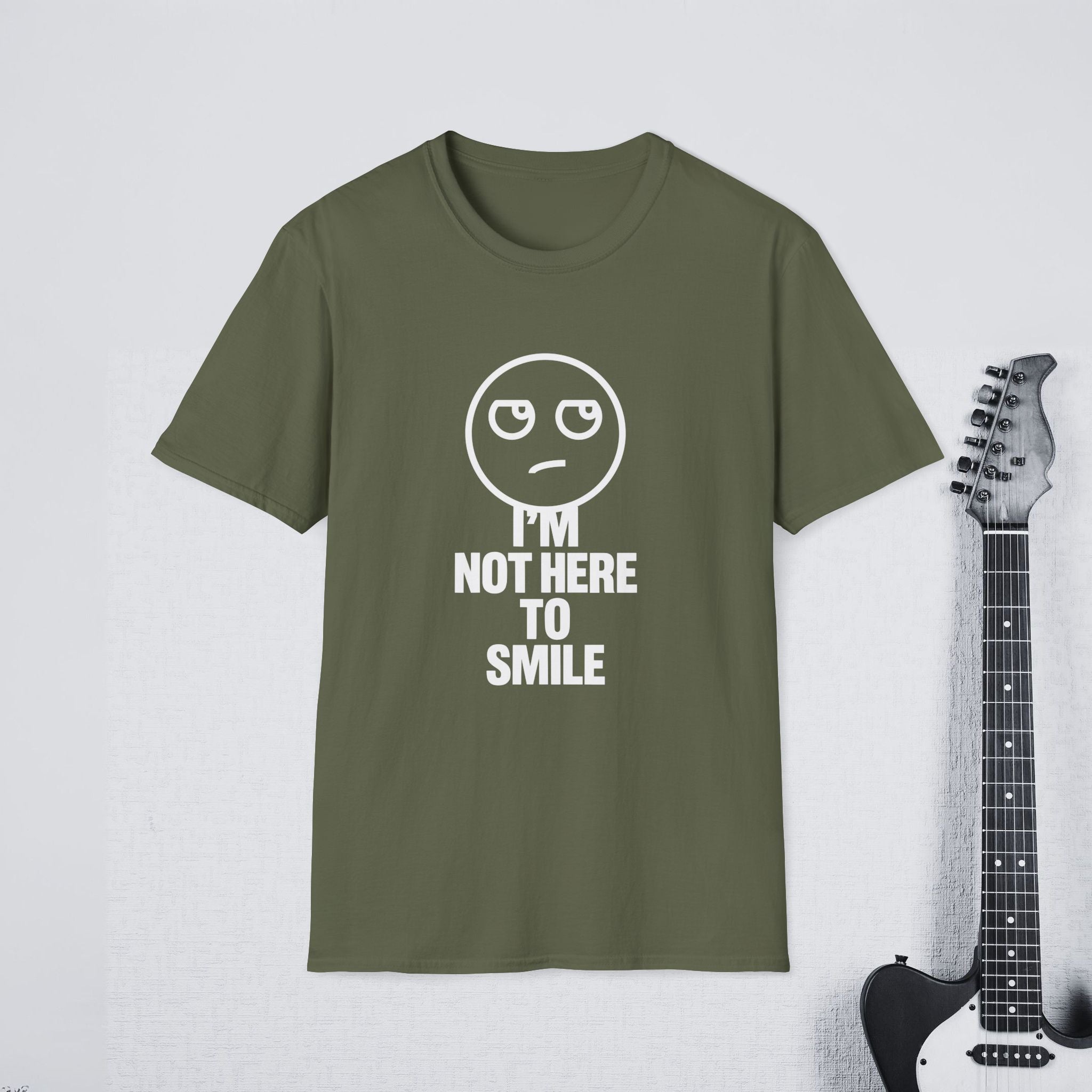 I’m Not Here to Smile Funny Introvert Shirt, Savage Streetwear Tee, Sarcastic Mood Apparel