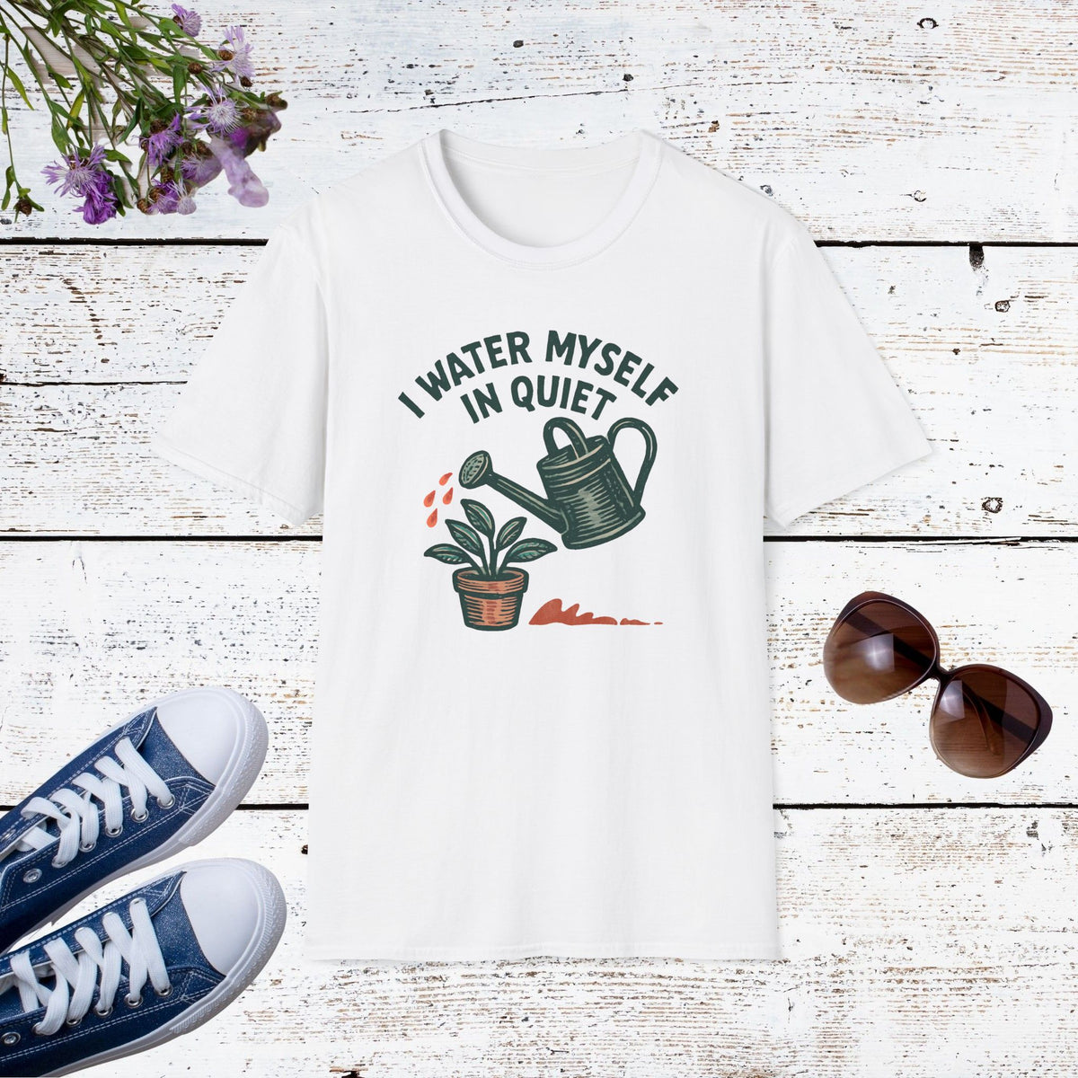 I Water Myself in Quiet Introvert Shirt, Self-Growth Tee, Mindfulness & Healing Gift
