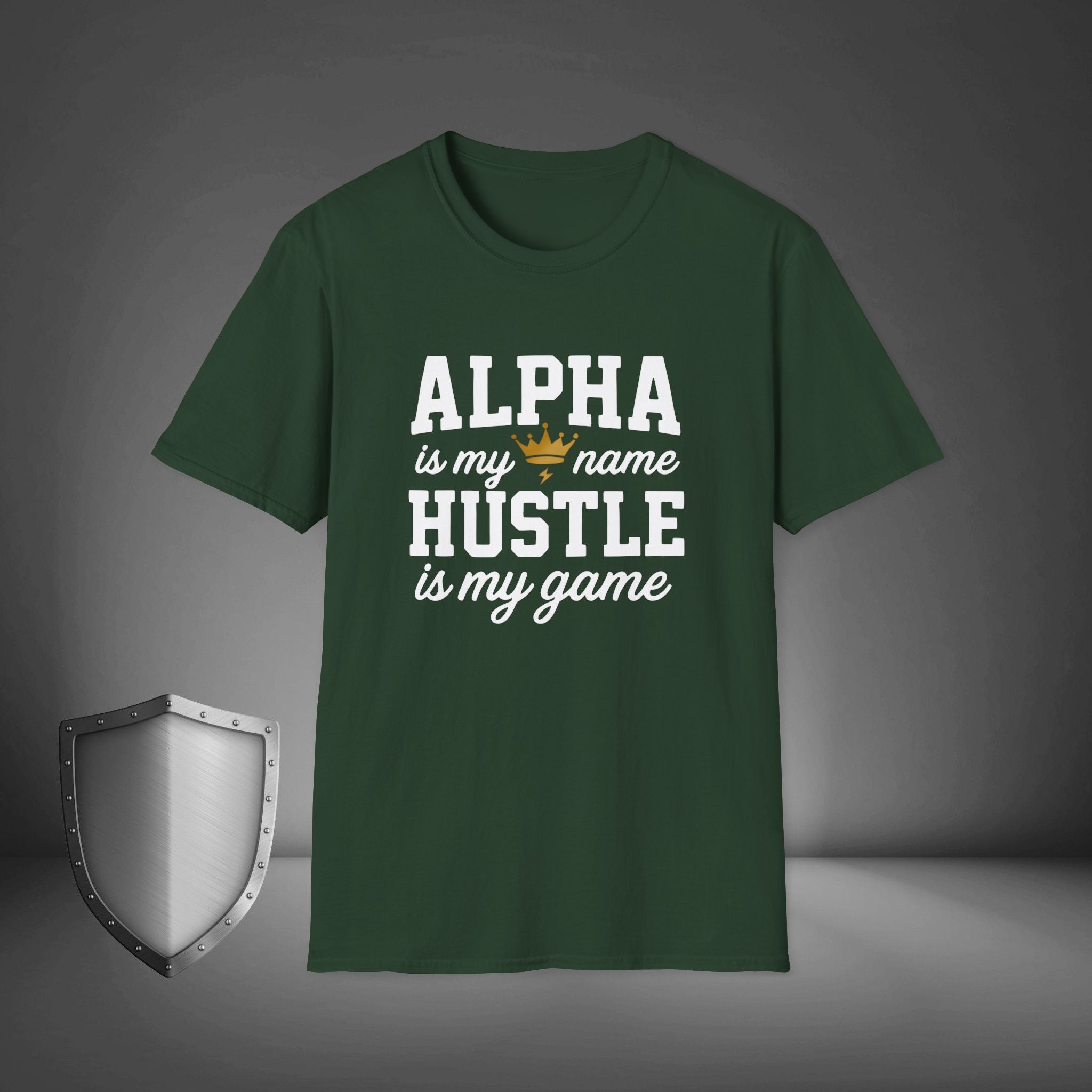 Alpha Is My Name Hustle Is My Game Motivational Streetwear Shirt, Gym Grind Tee, Entrepreneur Mindset Apparel