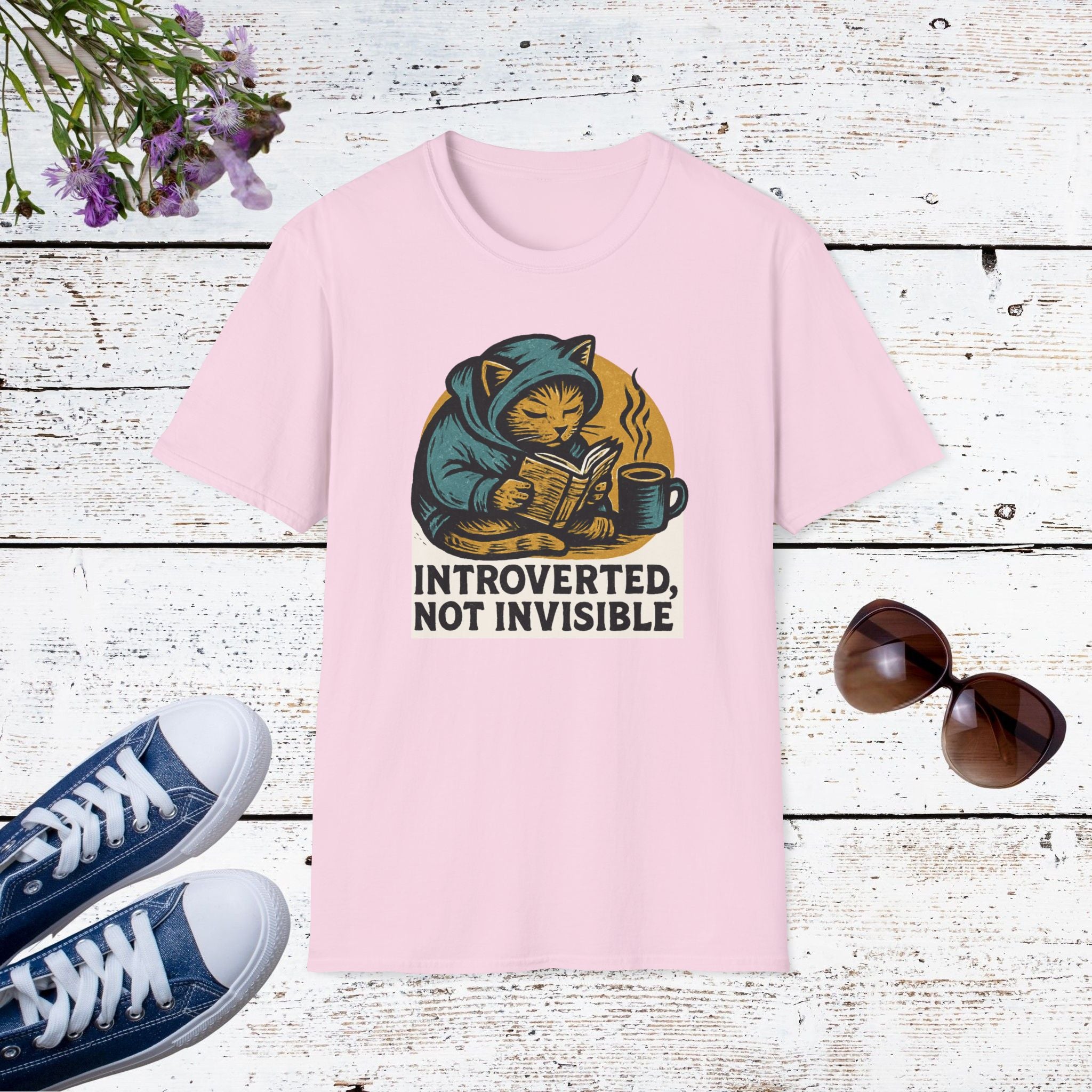 Introverted Not Invisible Bold Introvert Statement Shirt, Minimalist Empowerment Tee, Personality Gift