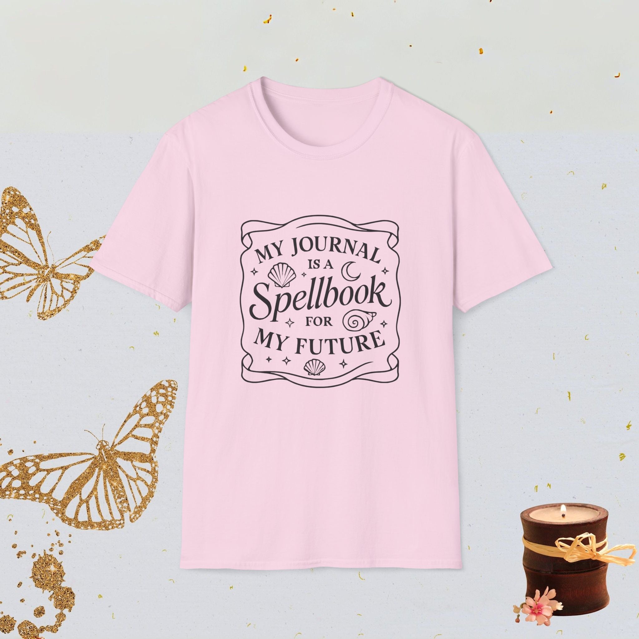 My Journal Is a Spellbook for My Future Manifestation Shirt, Spiritual Aesthetic Tee, Cosmic Mindset Apparel