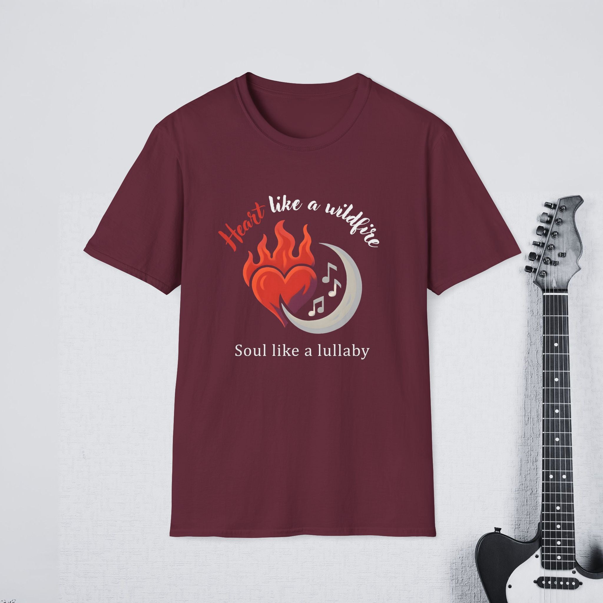 Heart Like a Wildfire Soul Like a Lullaby Streetwear Shirt, Aesthetic Mindset Tee, Bold & Soft Apparel