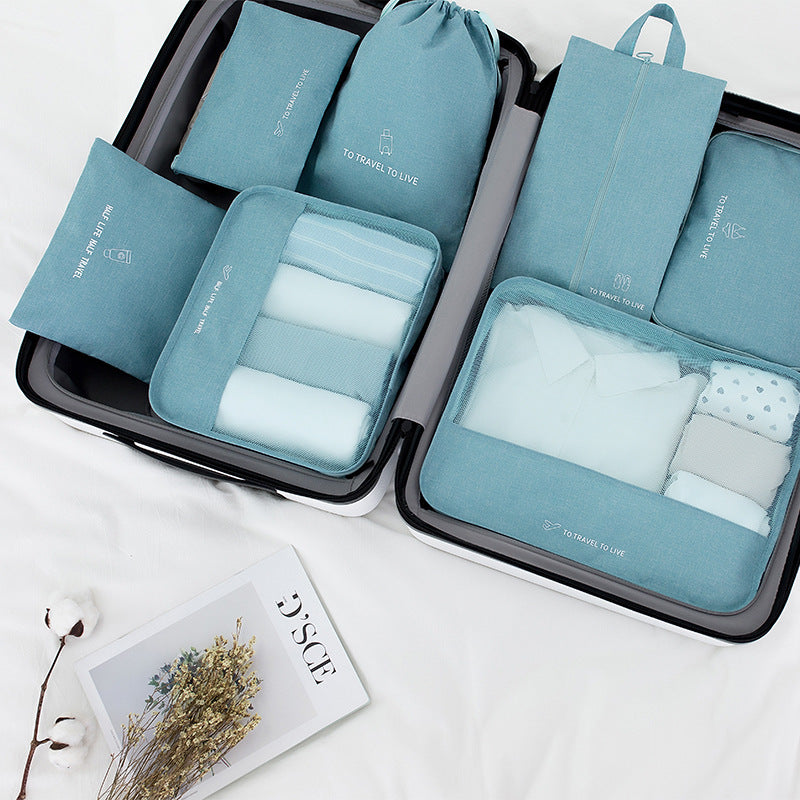 7-Piece Premium Travel Bag Set - Waterproof Organizer Pouches for Luggage Packing - Multi-Size Compression Storage Bags for Suitcases - Efficient Packing System for Vacation