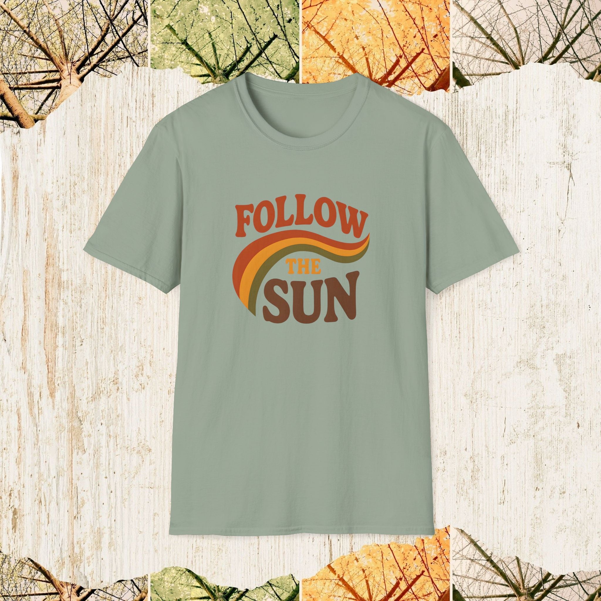 Follow the Sun Autumn Vibes Shirt, Cozy Fall Tee, Pumpkin Season Apparel