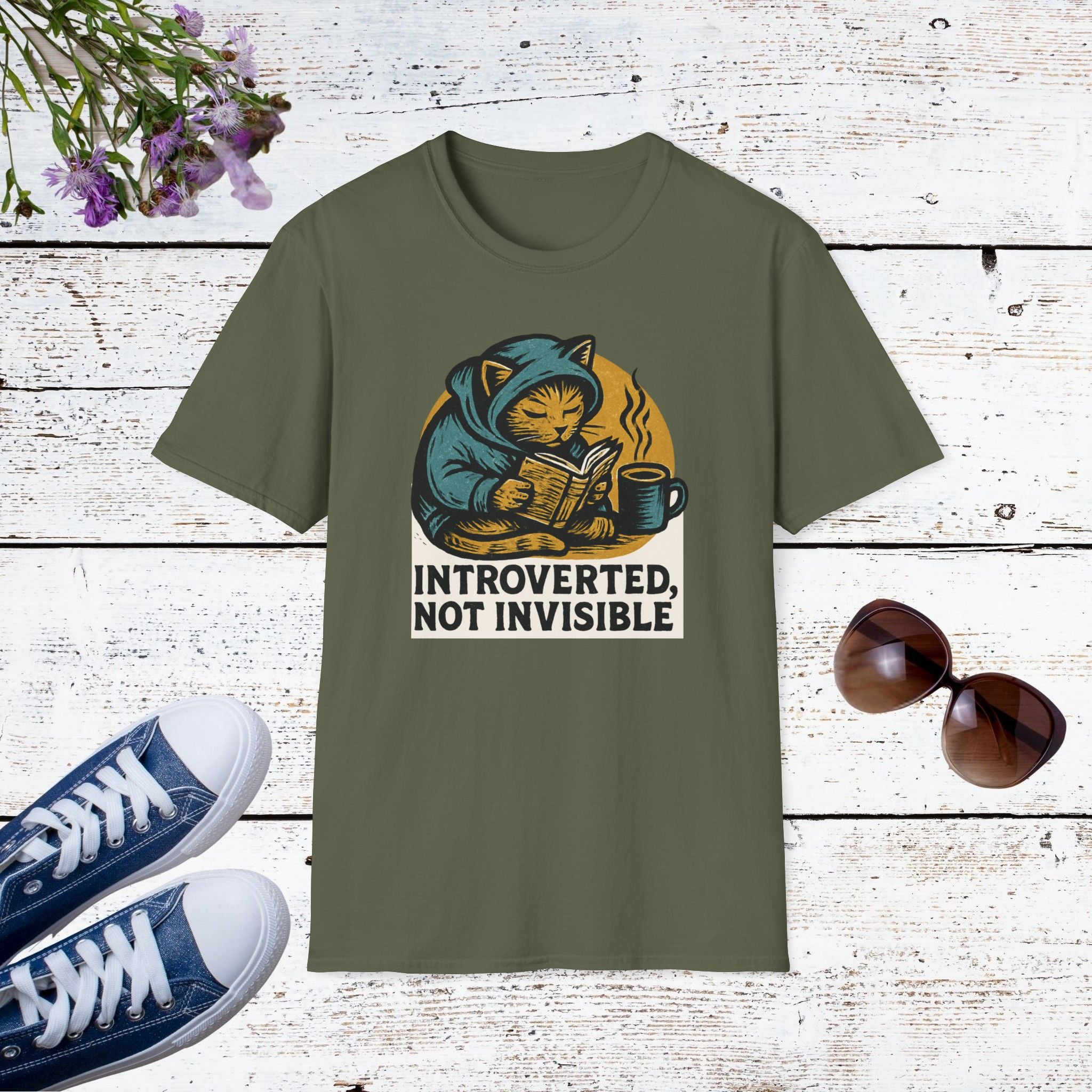 Introverted Not Invisible Bold Introvert Statement Shirt, Minimalist Empowerment Tee, Personality Gift