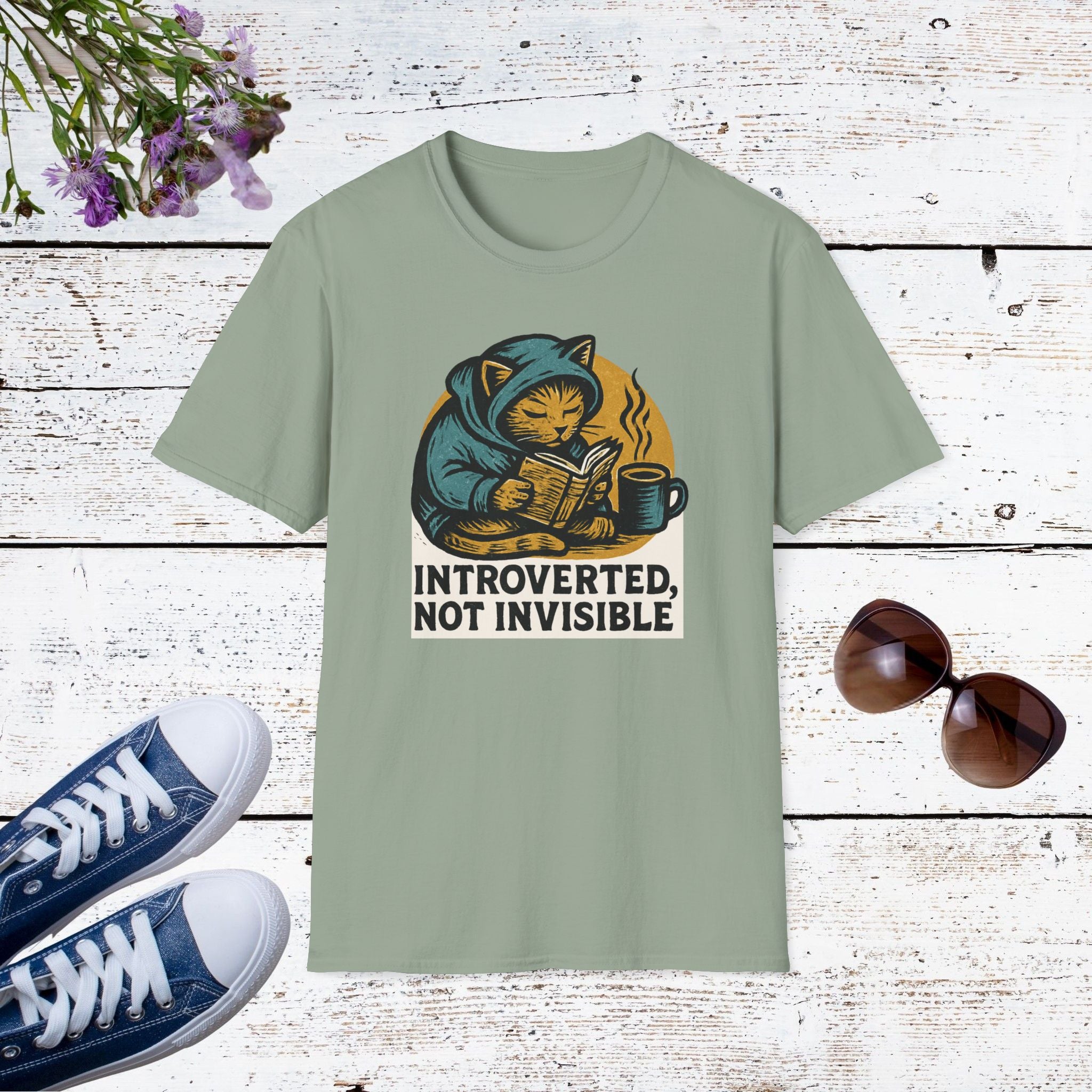 Introverted Not Invisible Bold Introvert Statement Shirt, Minimalist Empowerment Tee, Personality Gift