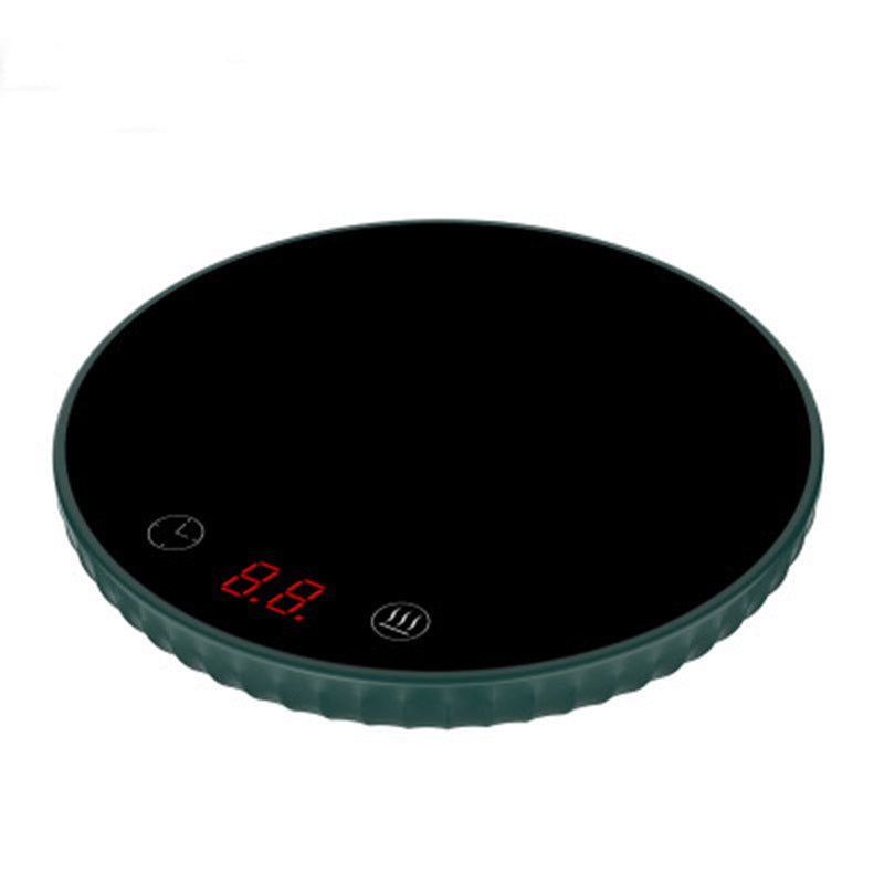 Touch-Control Electric Cup Warmer Fast 2-Temp Heating for Coffee & Tea, Auto Shut-Off, Digital Display (Black/White/Green)