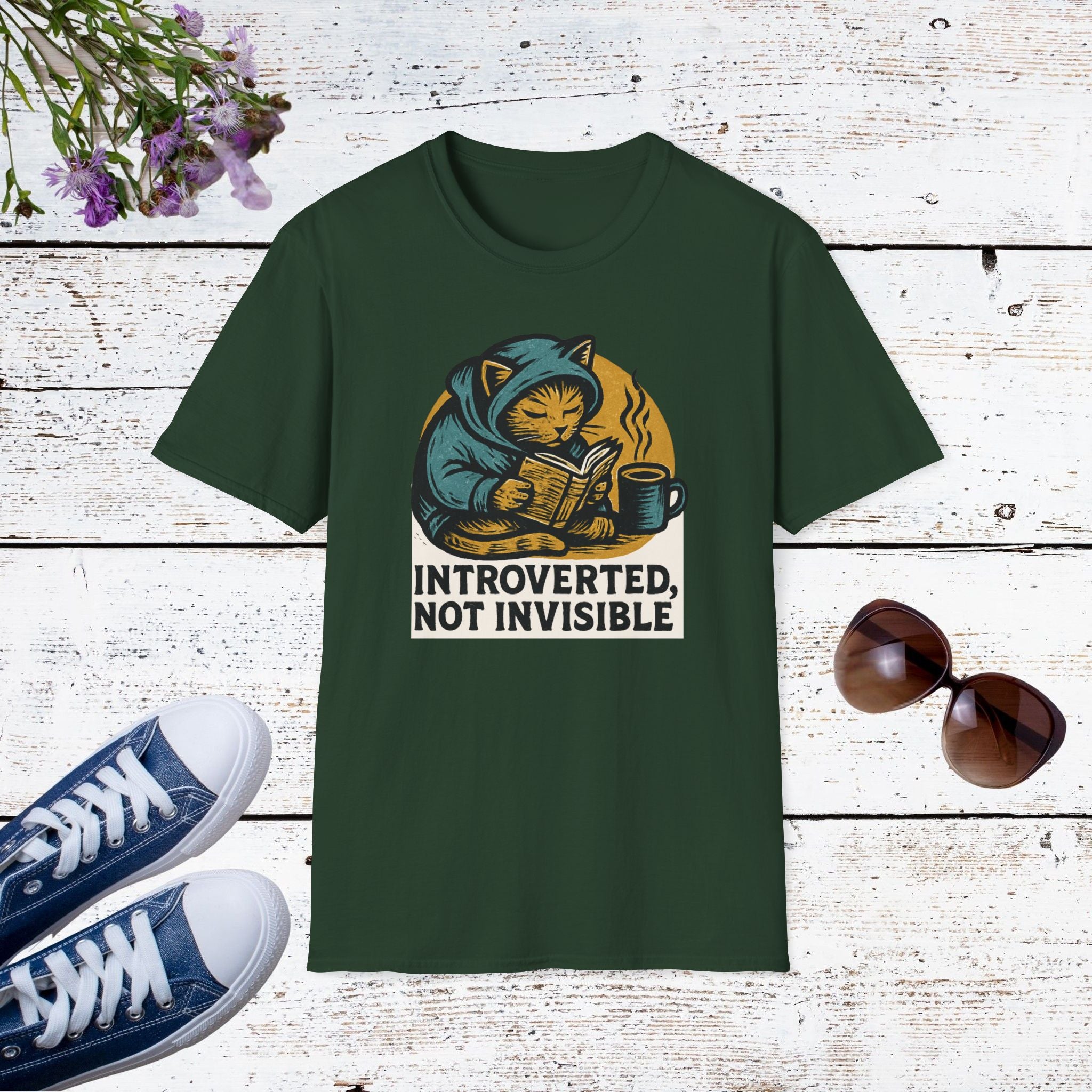 Introverted Not Invisible Bold Introvert Statement Shirt, Minimalist Empowerment Tee, Personality Gift