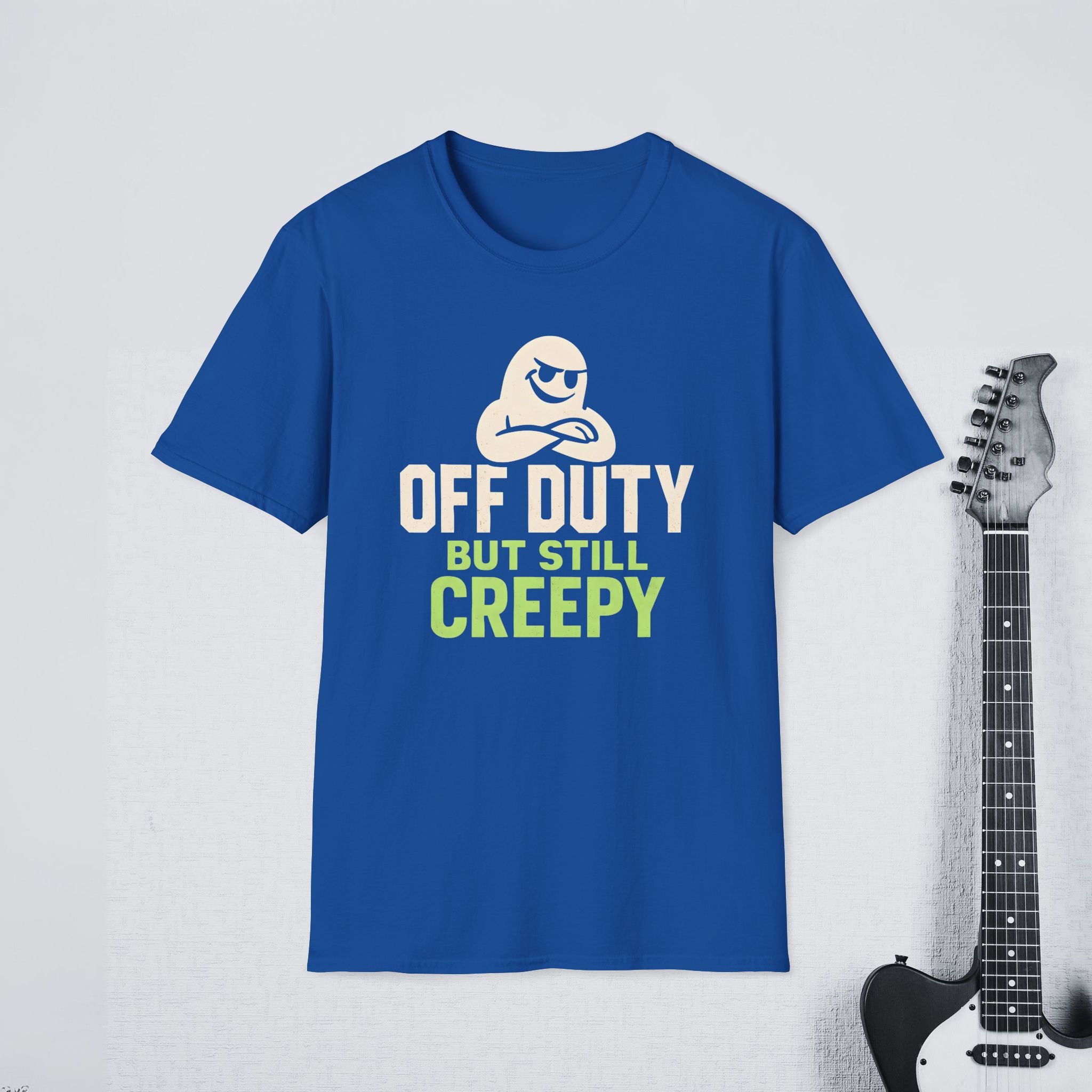 Off Duty But Still Creepy Funny Gothic Shirt, Spooky Humor Tee, Halloween Vibes Apparel