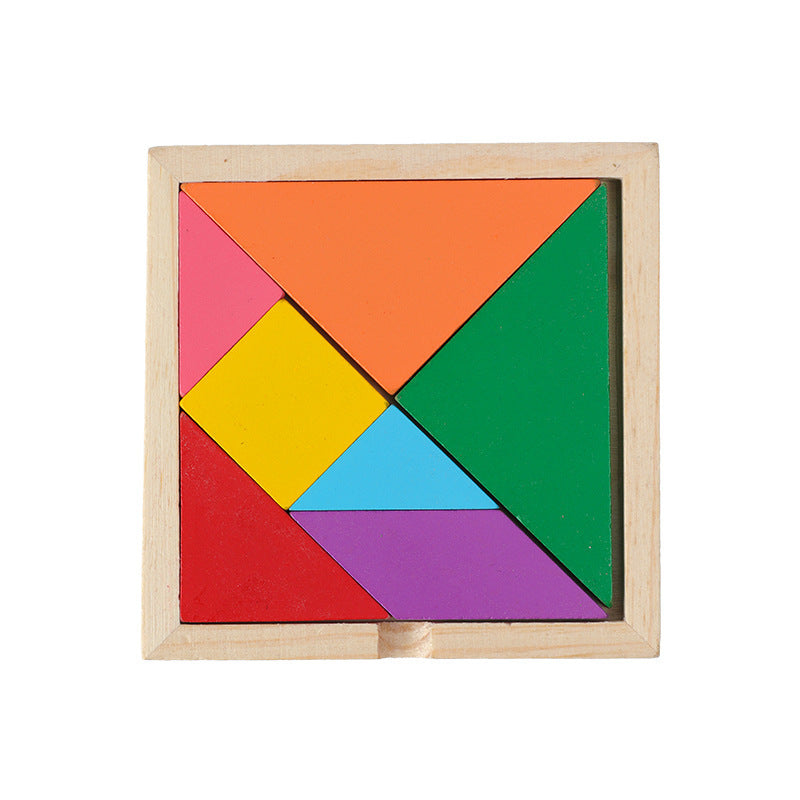 Montessori Wooden Baby Rattle & Rainbow Blocks – Educational Musical Toy for Toddlers – Natural Teething Safe Toy