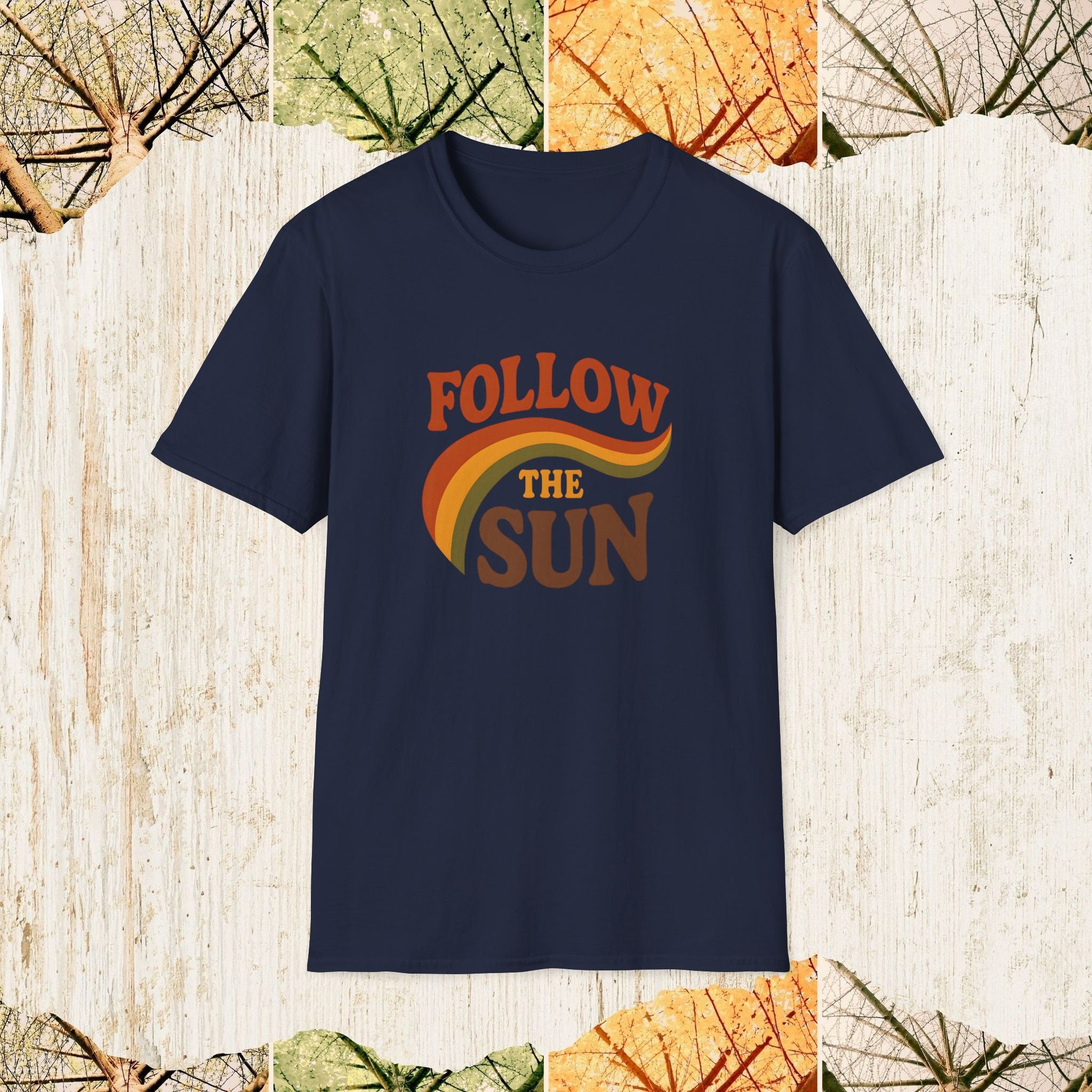Follow the Sun Autumn Vibes Shirt, Cozy Fall Tee, Pumpkin Season Apparel