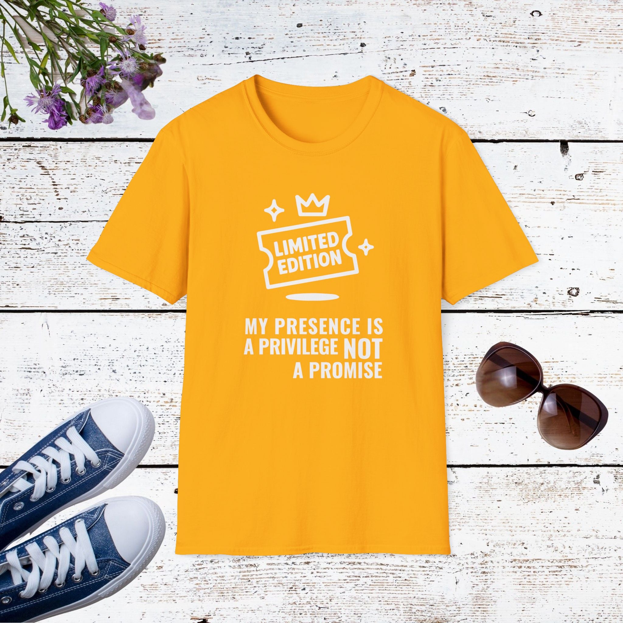 Limited Edition My Presence Is a Privilege Not a Promise Shirt, Statement Introvert Tee, Bold Confidence Gift