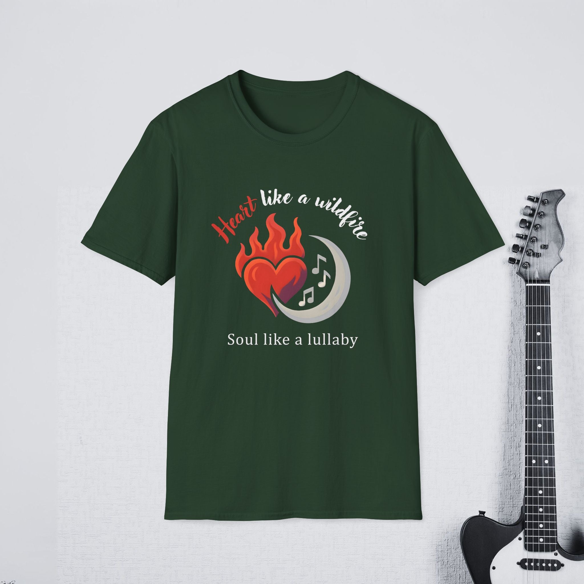 Heart Like a Wildfire Soul Like a Lullaby Streetwear Shirt, Aesthetic Mindset Tee, Bold & Soft Apparel