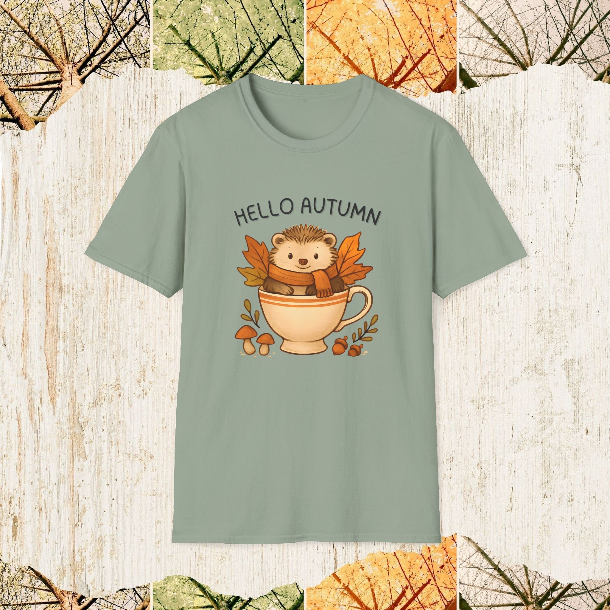 Hello Autumn Cozy Fall Shirt, Pumpkin Season Tee, Autumn Aesthetic Apparel