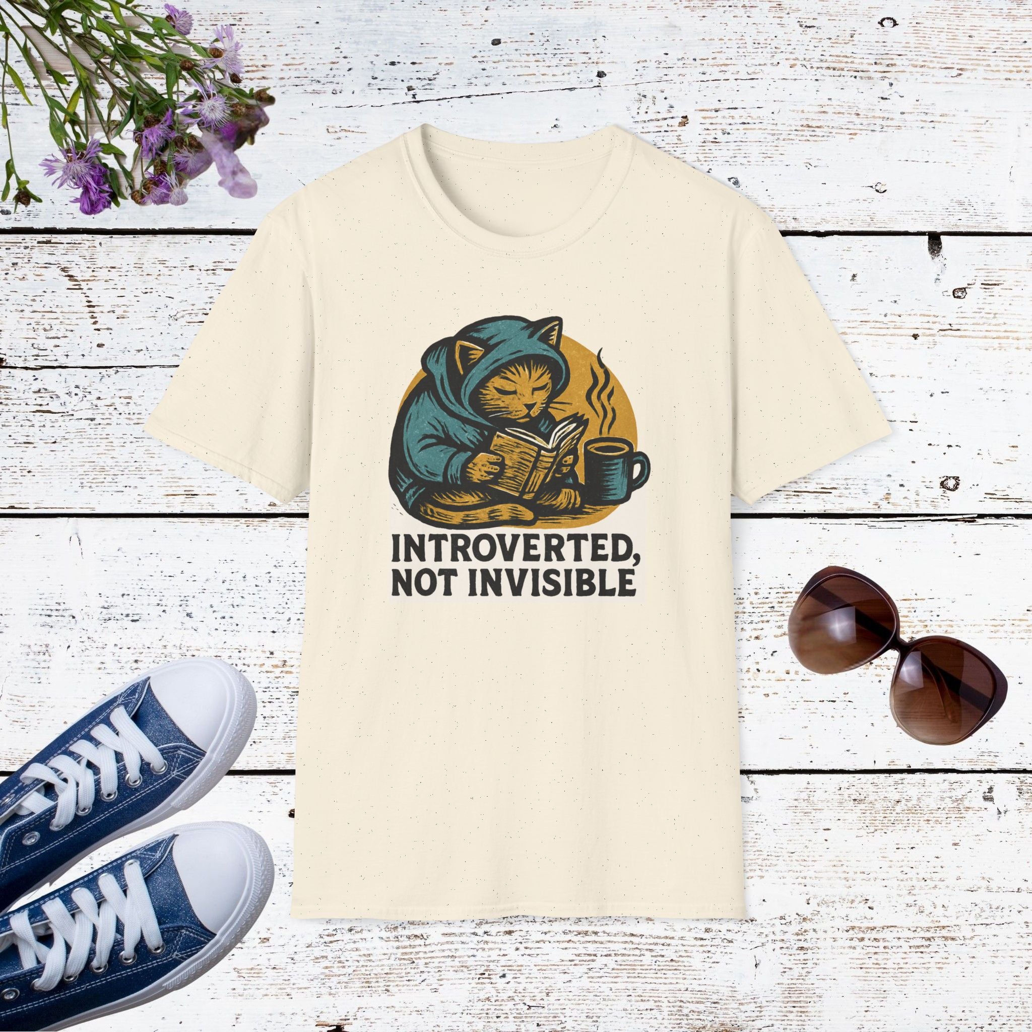 Introverted Not Invisible Bold Introvert Statement Shirt, Minimalist Empowerment Tee, Personality Gift