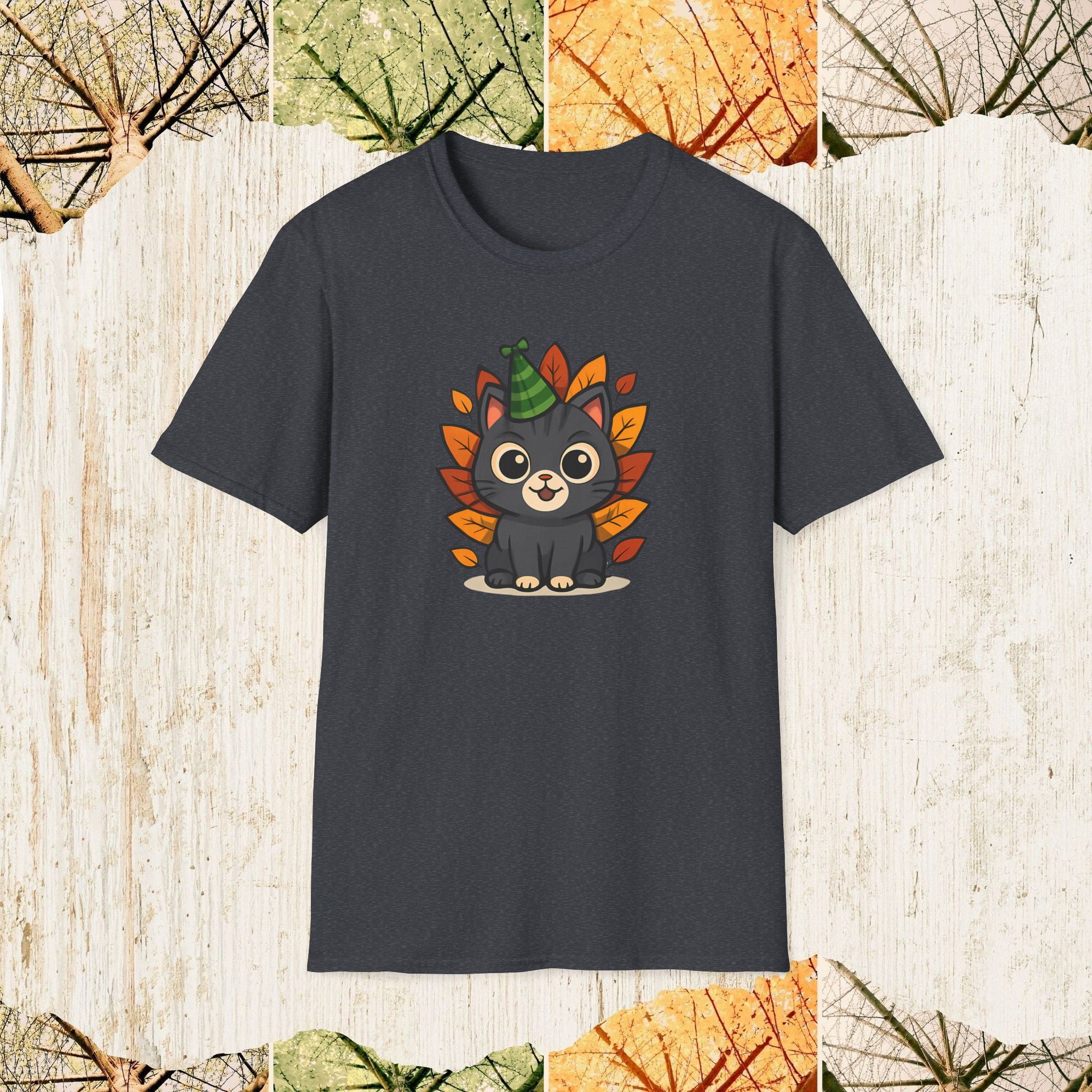 Cat Autumn Vibe Fall Cat Lover Shirt, Cozy Pumpkin Season Tee, Autumn Feline Apparel