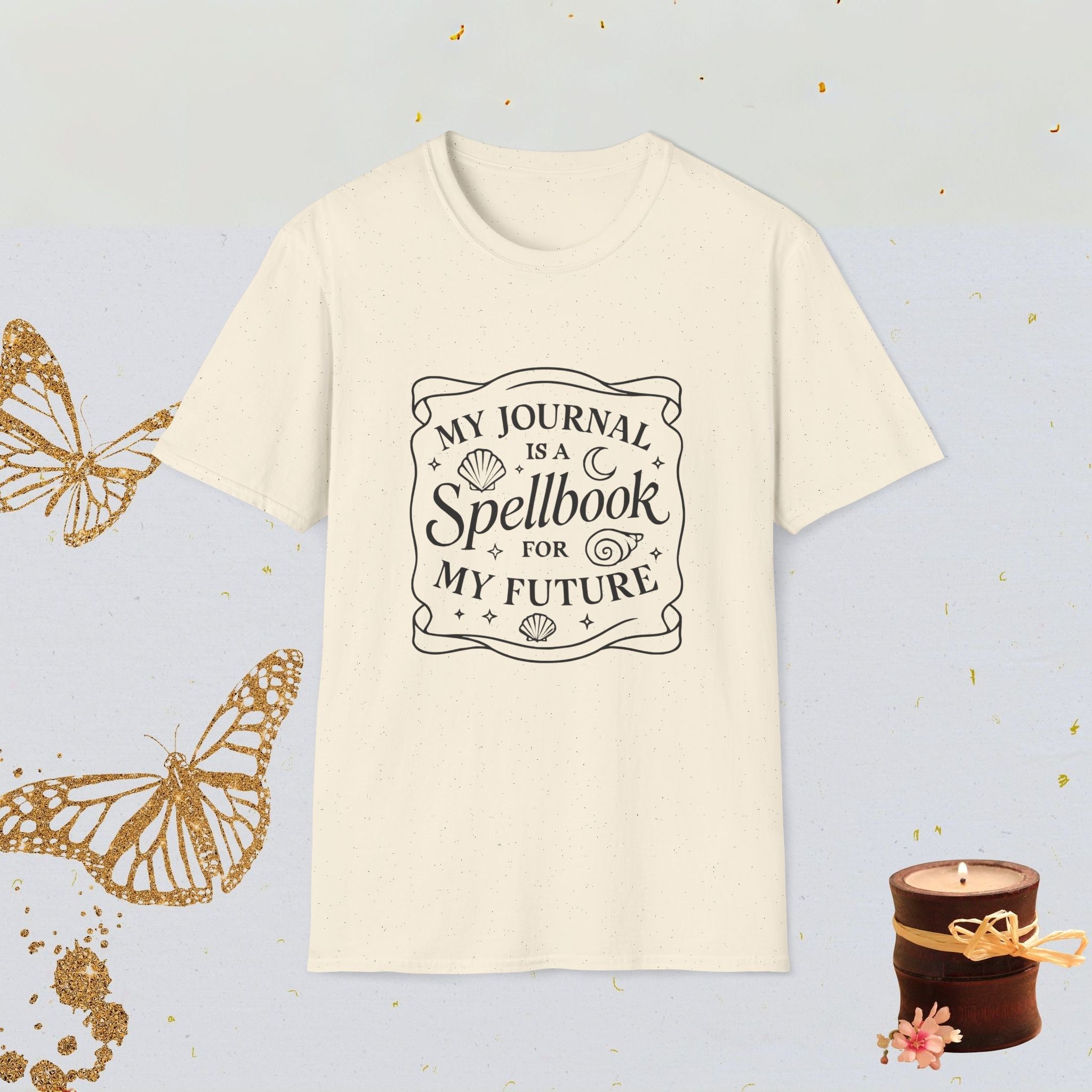 My Journal Is a Spellbook for My Future Manifestation Shirt, Spiritual Aesthetic Tee, Cosmic Mindset Apparel