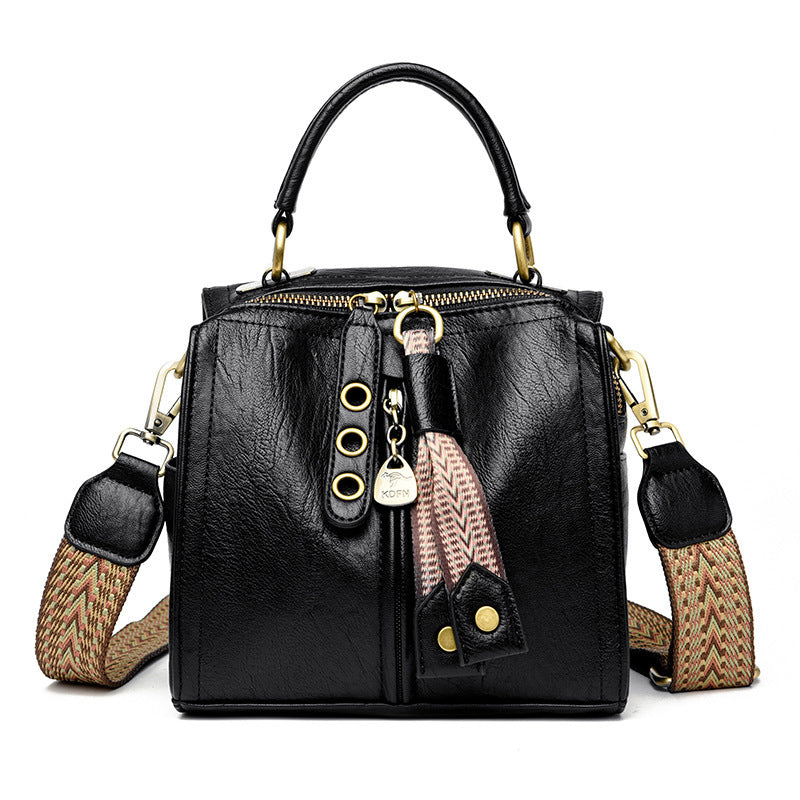 Multi-Compartment Shoulder Bag – Spacious PU Messenger Bag for Women (6 Colors, Lightweight & Stylish)