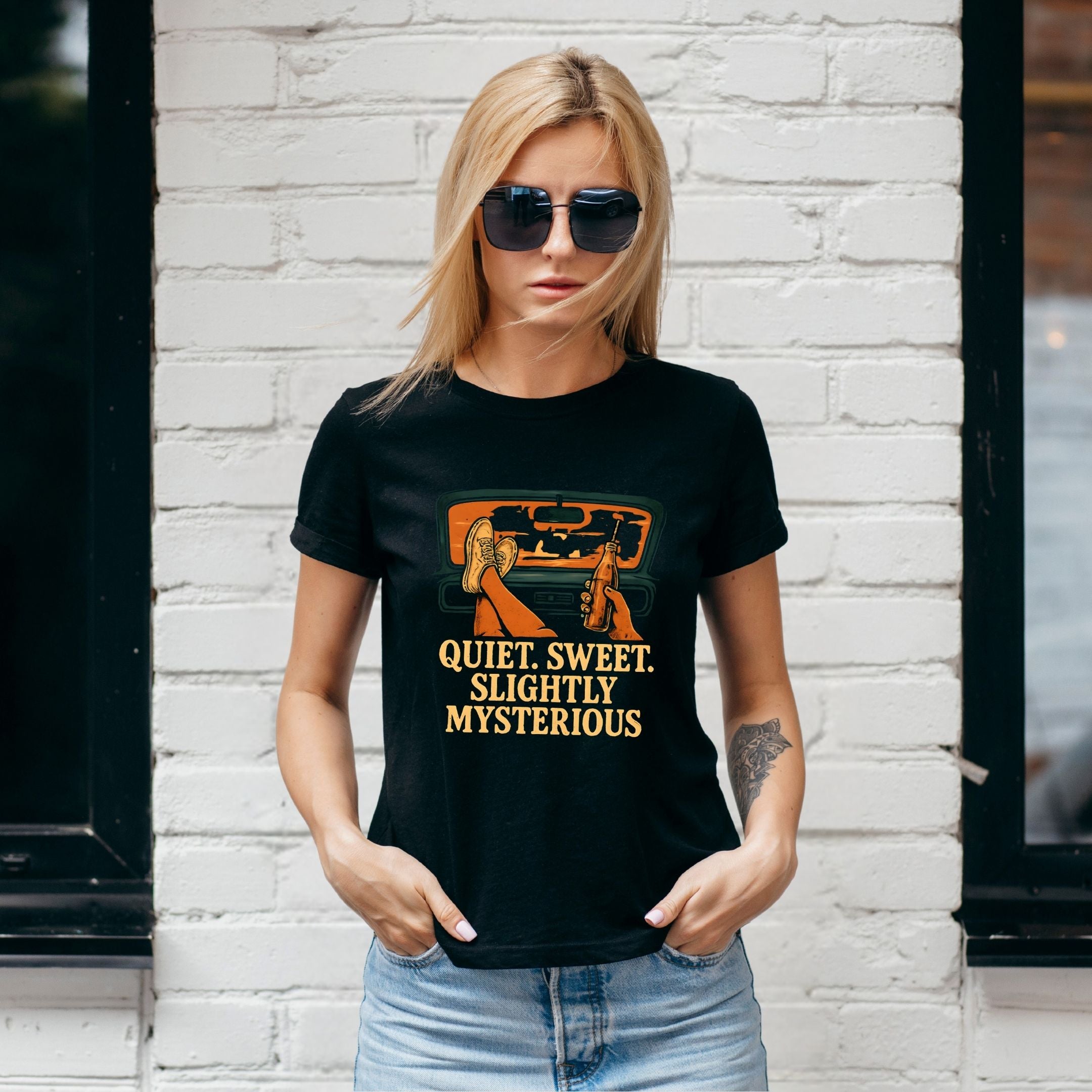Quiet. Sweet. Slightly Mysterious Minimalist Introvert Shirt, Soft Girl Aesthetic Tee, Subtle Statement Gift