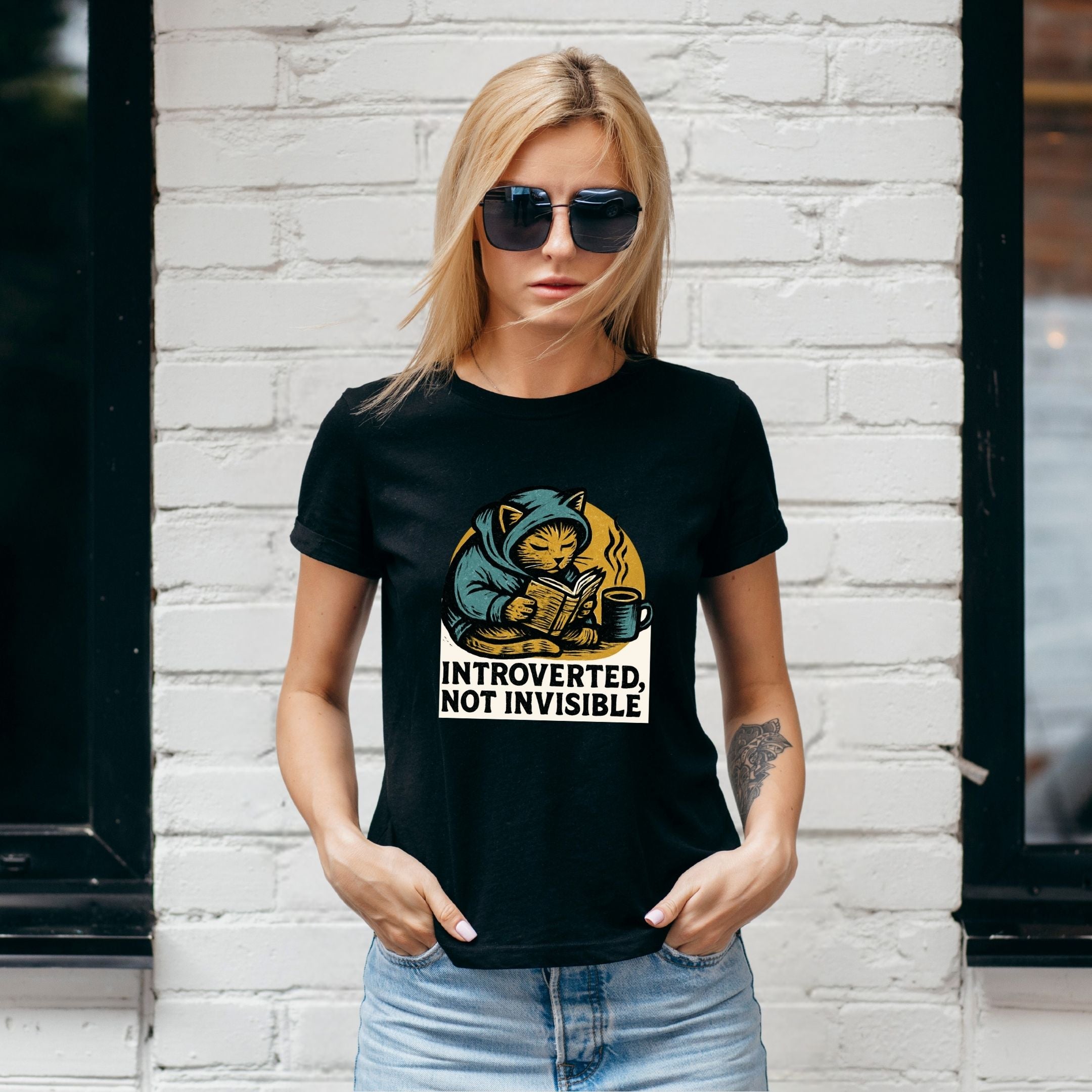 Introverted Not Invisible Bold Introvert Statement Shirt, Minimalist Empowerment Tee, Personality Gift