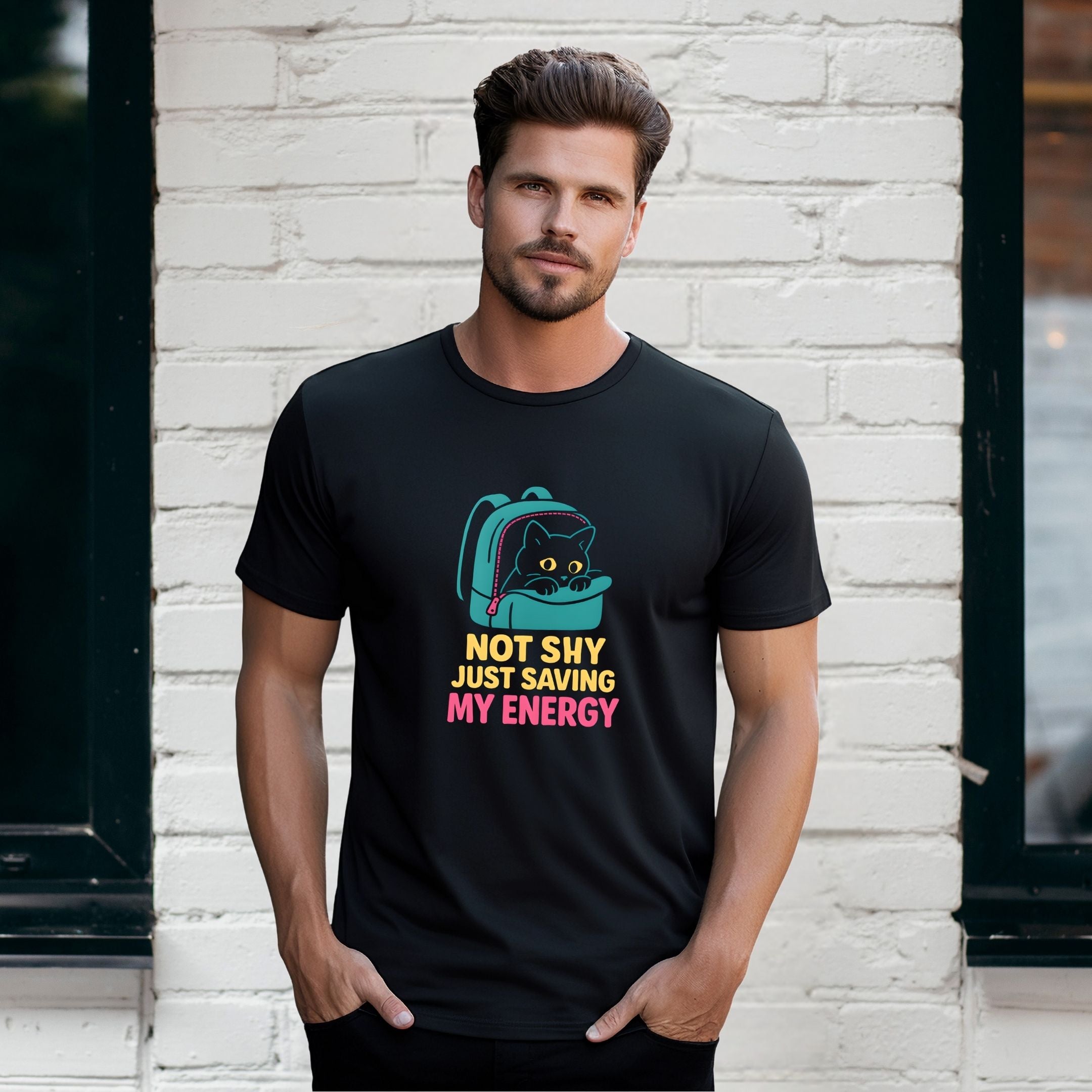 Not Shy Just Saving My Energy Funny Introvert Shirt, Social Battery Humor Tee, Casual Gift for Homebodies