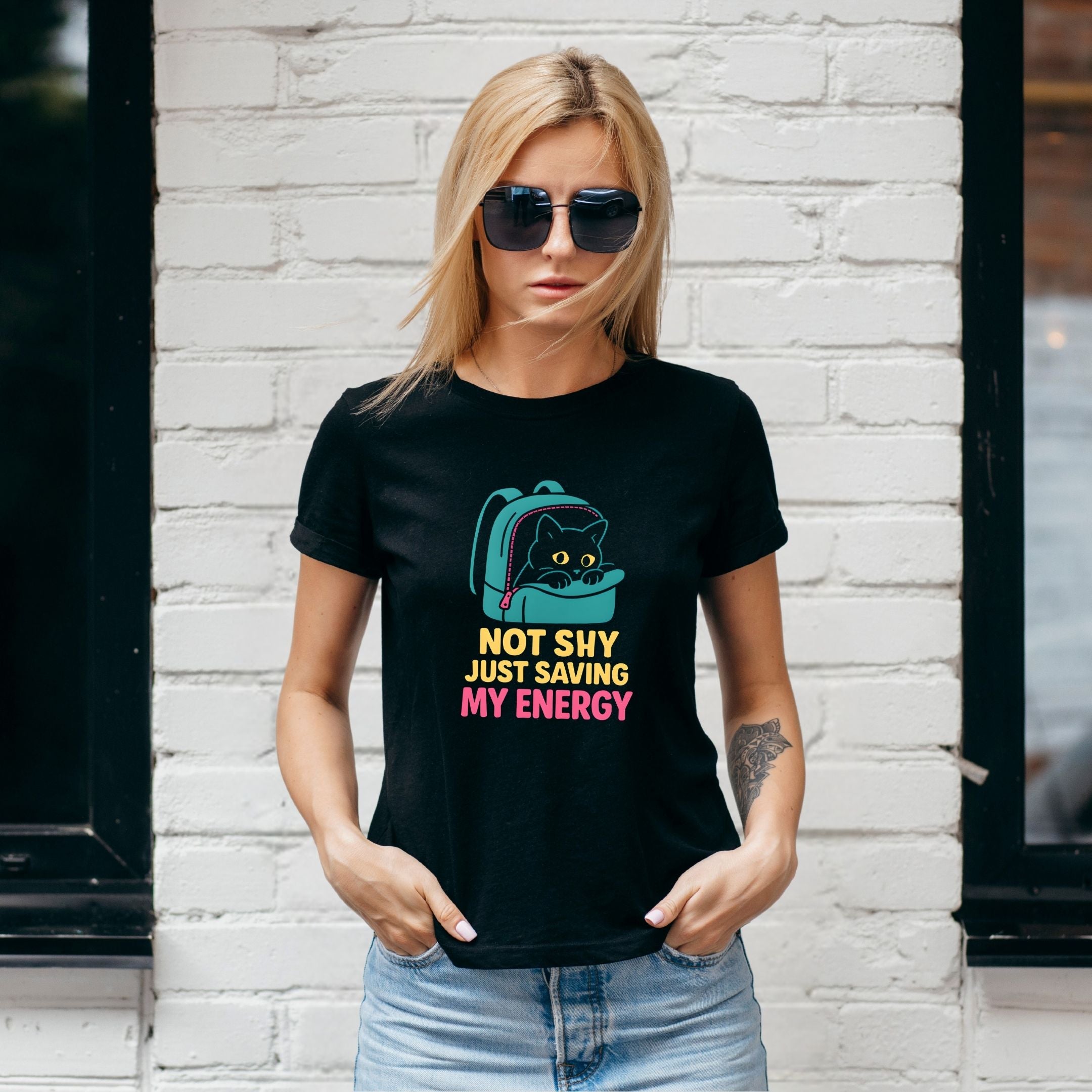 Not Shy Just Saving My Energy Funny Introvert Shirt, Social Battery Humor Tee, Casual Gift for Homebodies