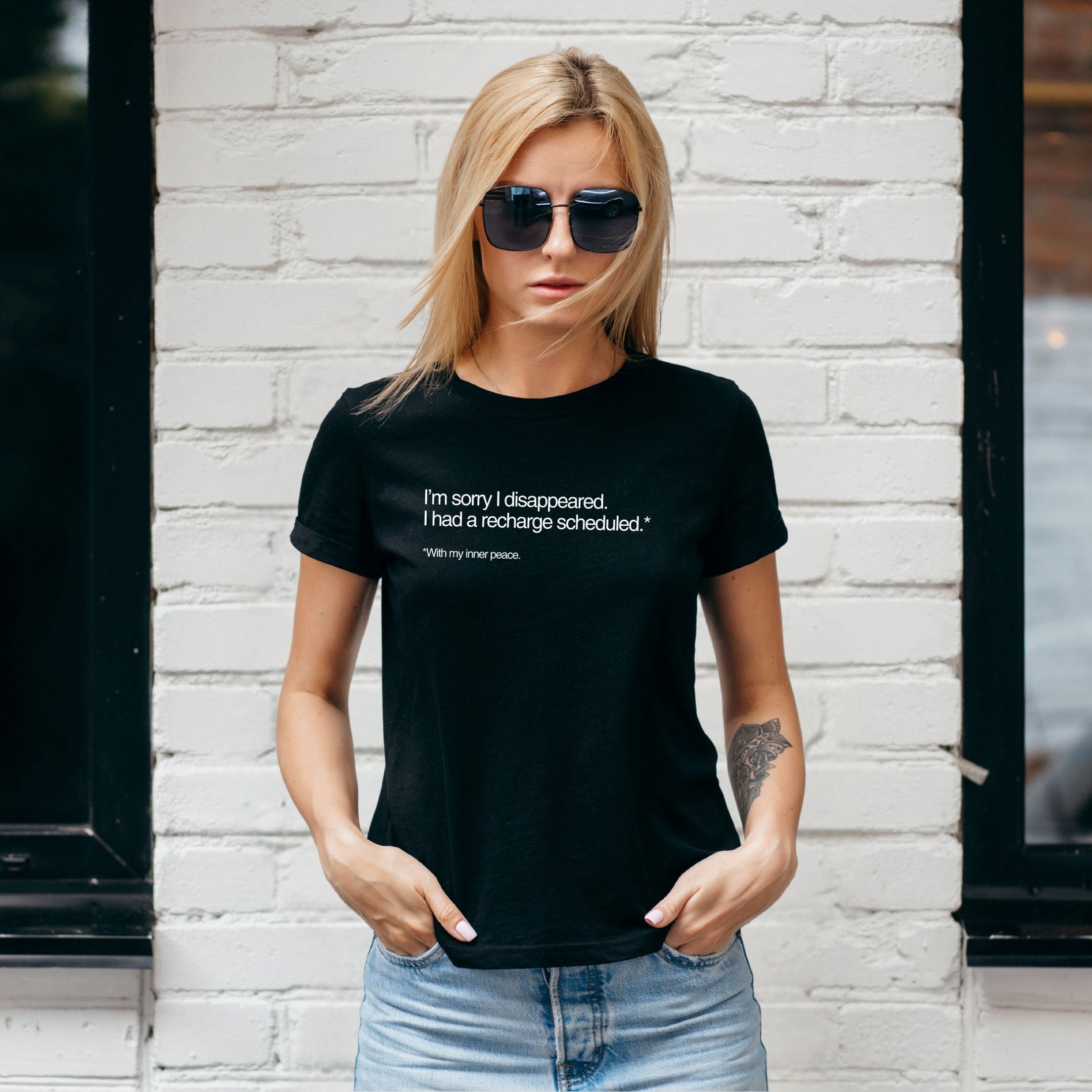 I’m Sorry I Disappeared Funny Introvert Recharge Shirt, Social Battery Humor Tee, Self-Care Gift