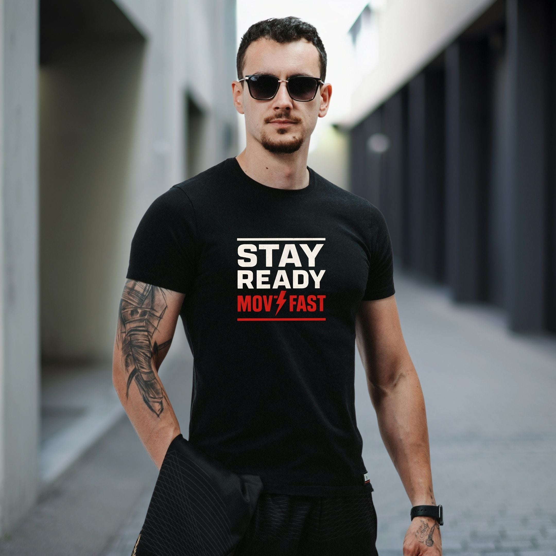 Stay Ready Move Fast Motivational Streetwear Shirt, Gym Grind Tee, Hustle Mindset Shirt