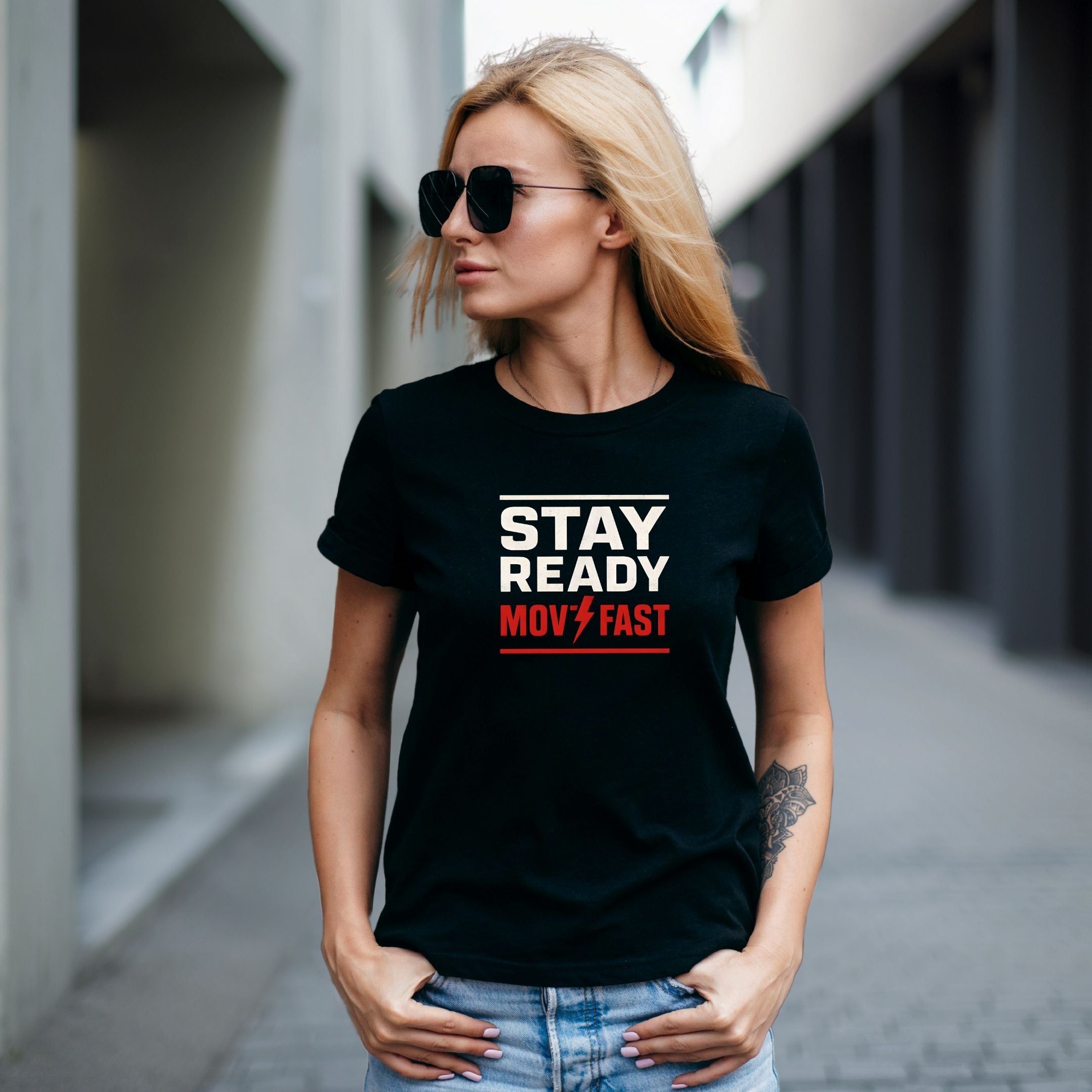 Stay Ready Move Fast Motivational Streetwear Shirt, Gym Grind Tee, Hustle Mindset Shirt