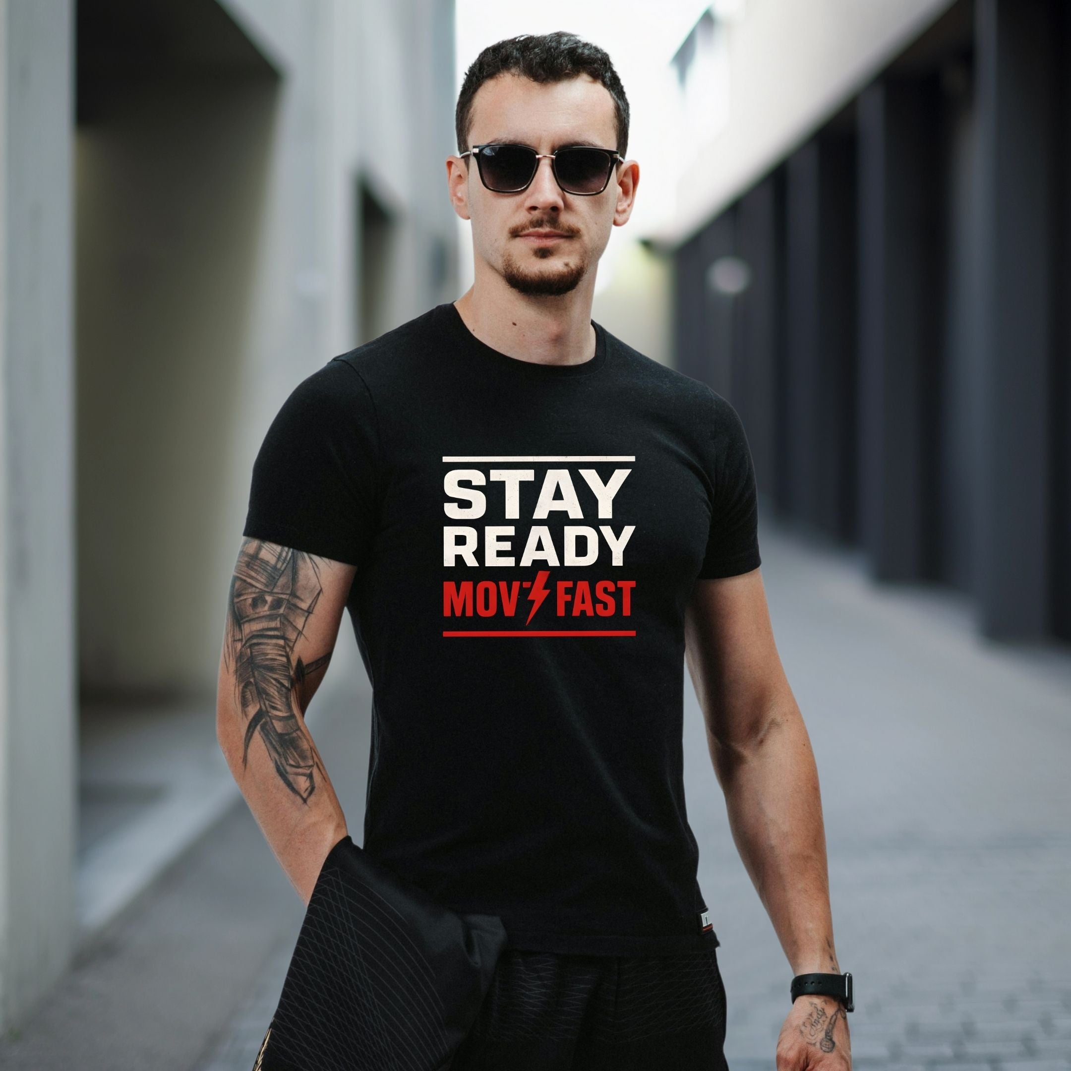 Stay Ready Move Fast Motivational Streetwear Shirt, Gym Grind Tee, Hustle Mindset Shirt