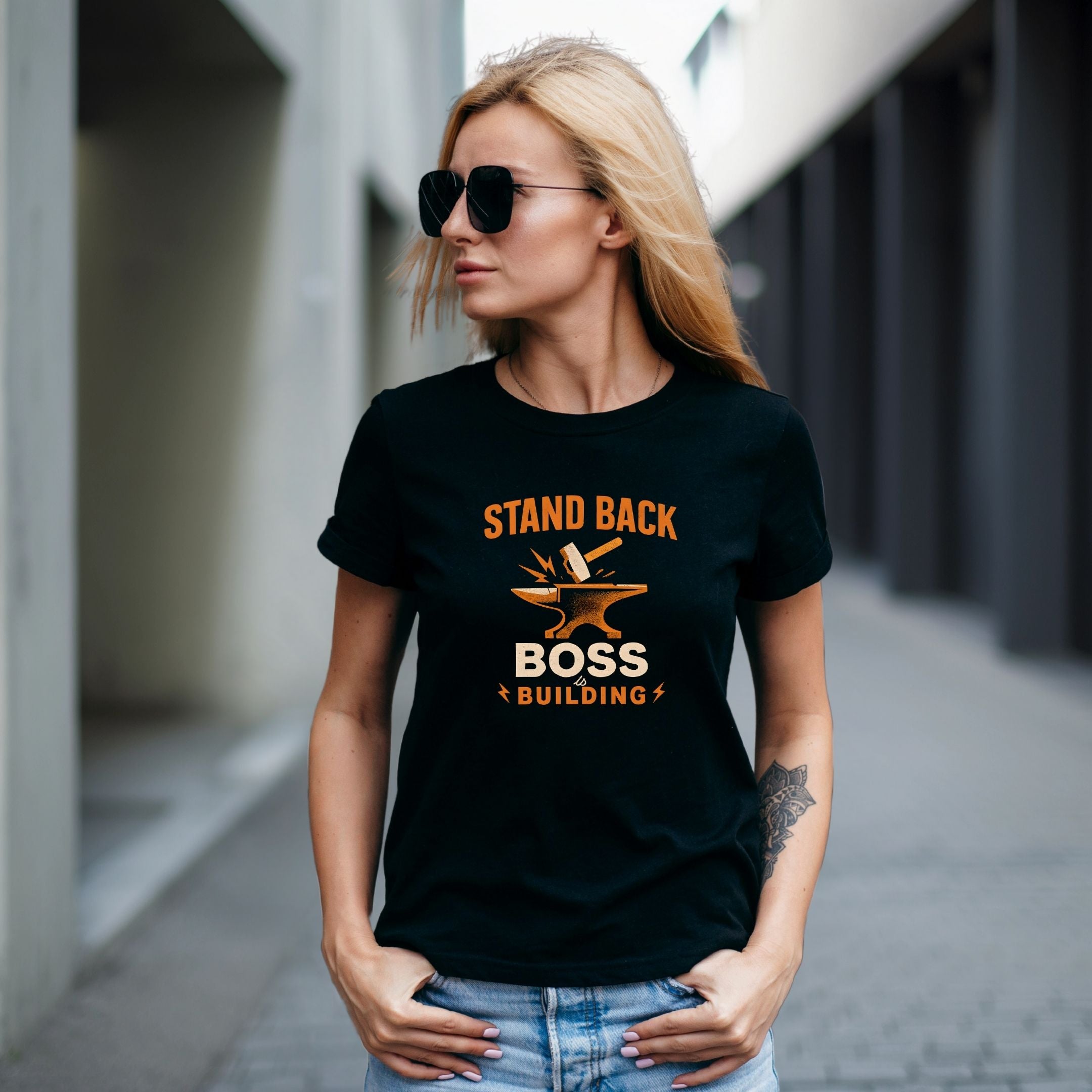 Stand Back Boss Is Building Entrepreneur Hustle Shirt, Business Mindset Tee, Startup Grind Apparel