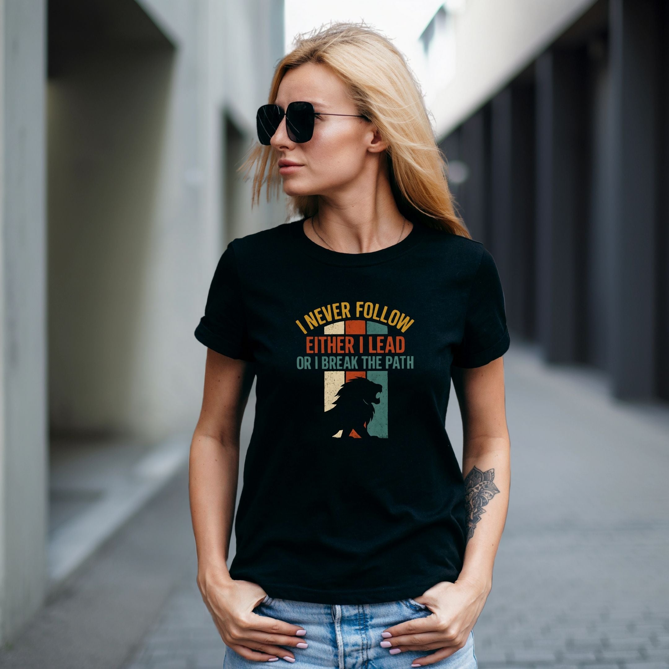 I Never Follow I Lead or Break the Path Shirt, Motivational Streetwear Tee, Leadership Mindset Apparel