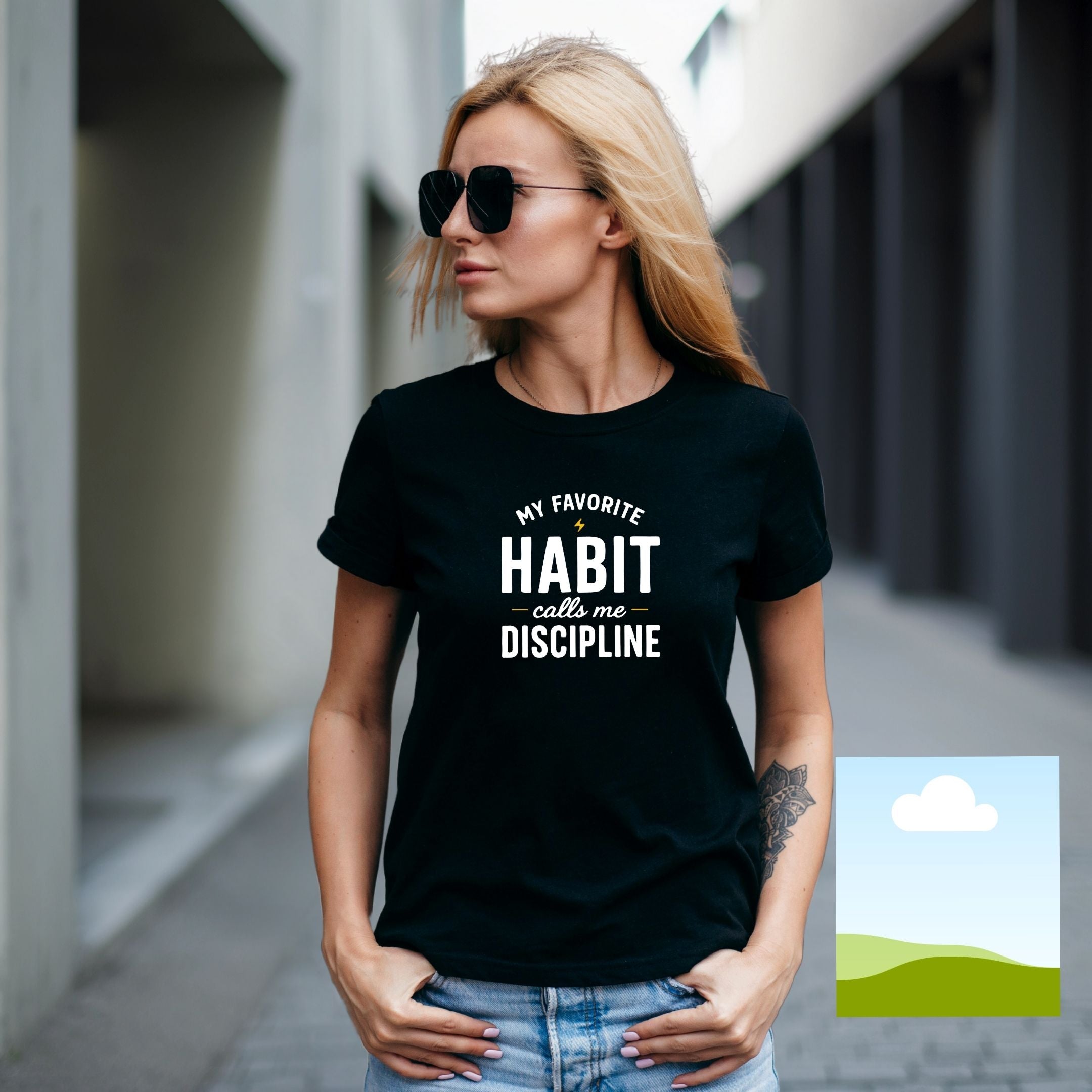 My Favorite Habit Calls Me Discipline Motivational Gym Shirt, Hustle Mindset Tee, Streetwear Confidence Apparel
