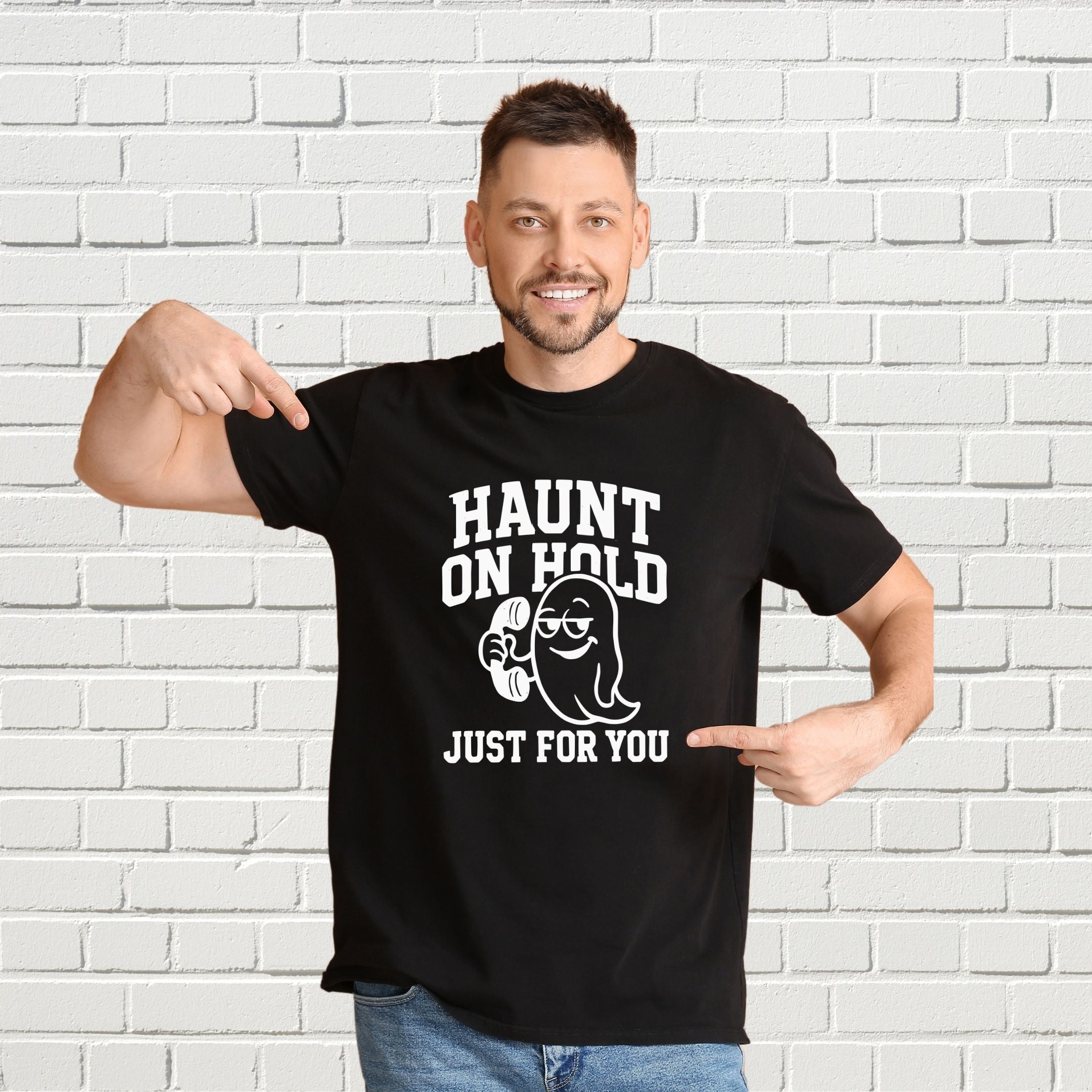 Haunt on Hold Just for You Gothic Romance Shirt, Dark Aesthetic Streetwear Tee, Mysterious Love Apparel