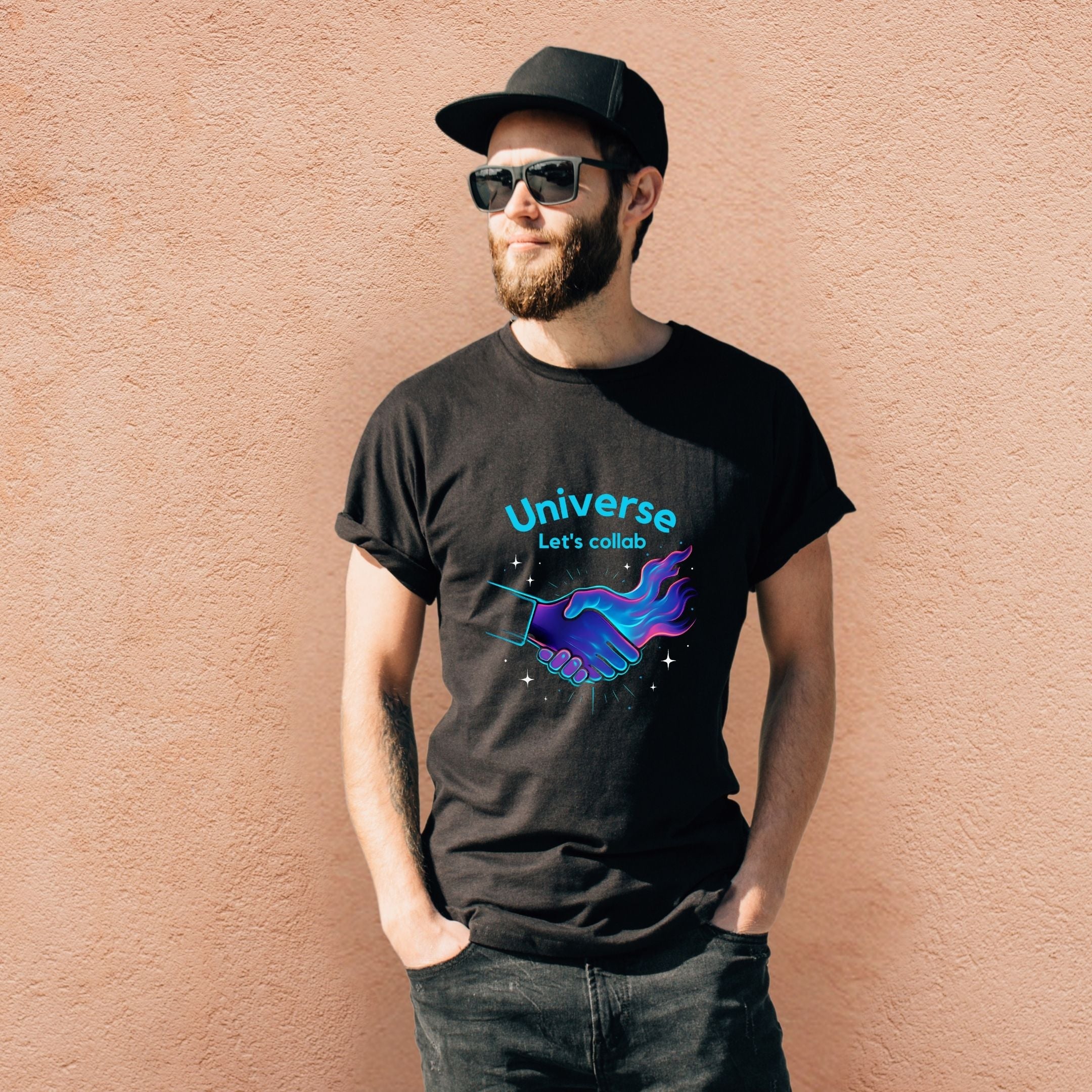 Universe Let’s Collab Manifestation Shirt, Spiritual Humor Tee, Cosmic Aesthetic Apparel